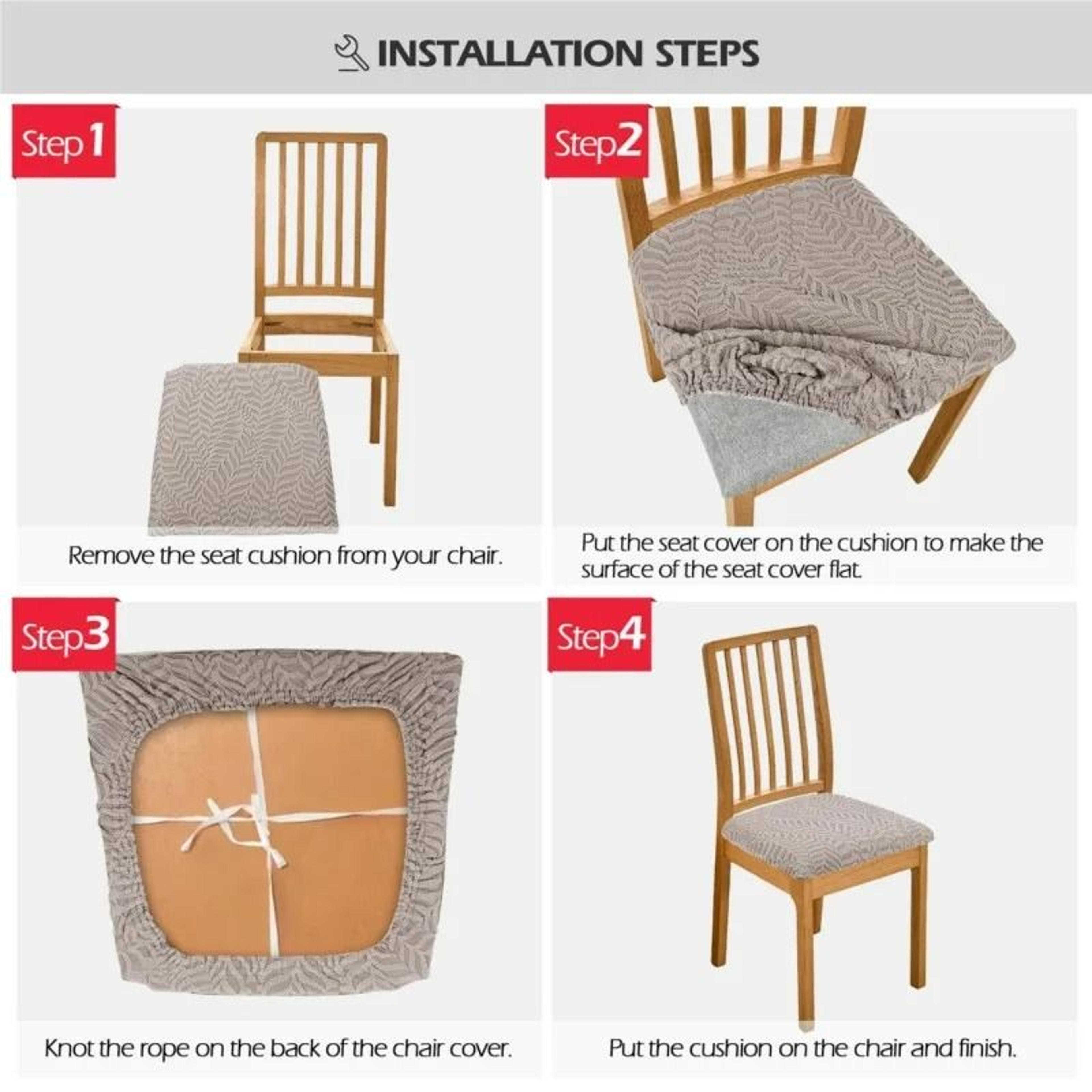 New Jacquard Elastic Universal Dining Chair Cover 4