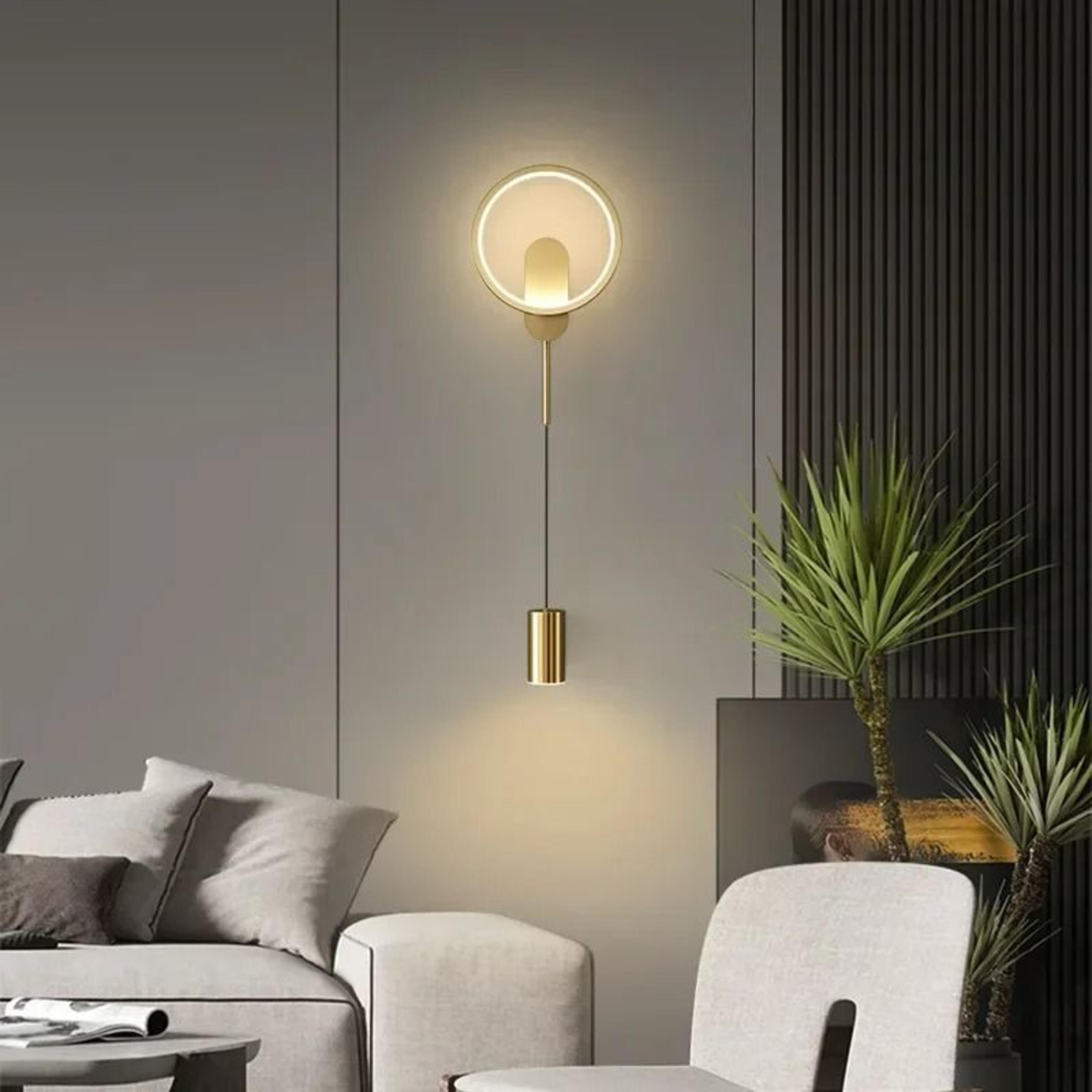 Modern Black  Gold LED Wall Sconce 5