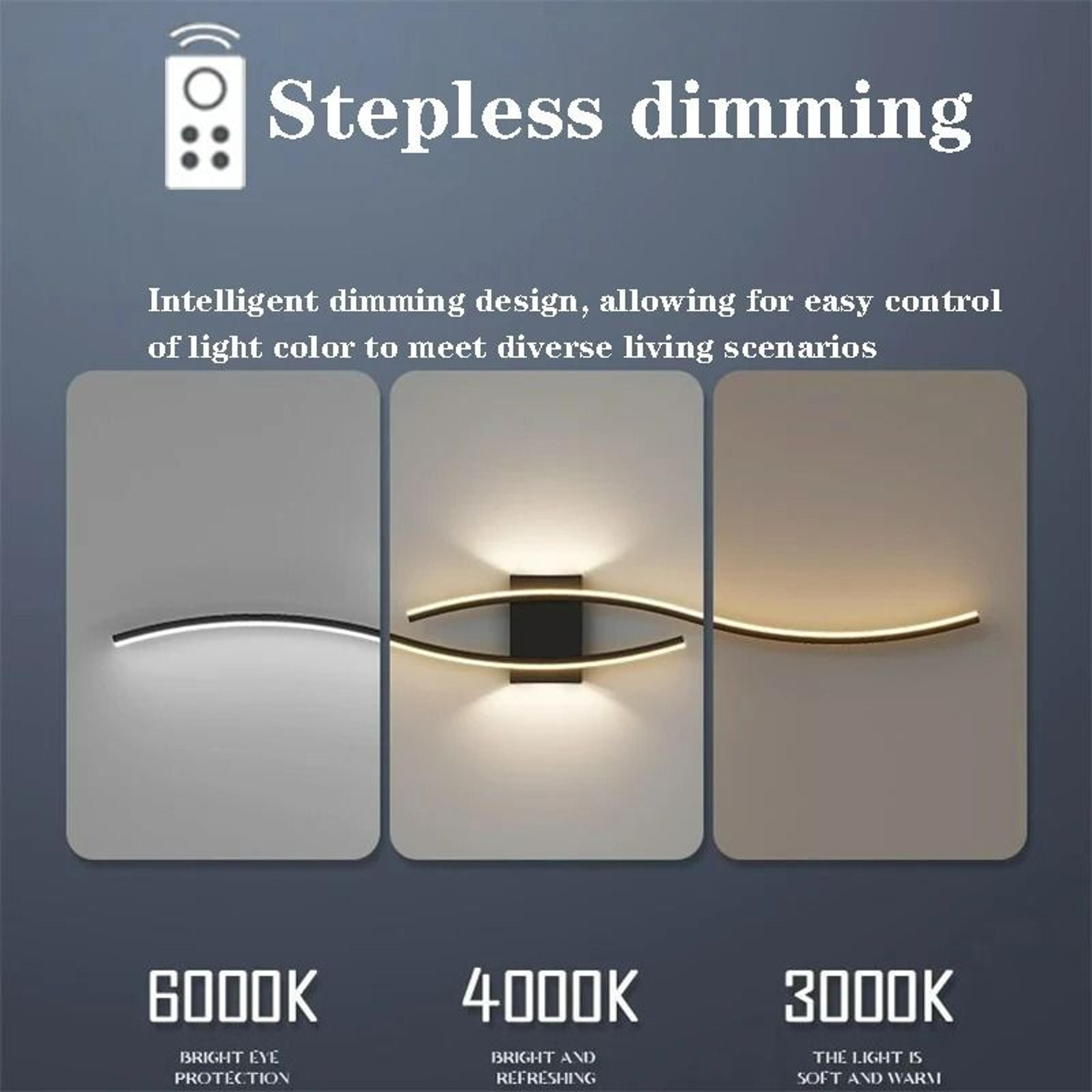 Modern Remote Control LED Linear Wall Sconce 4