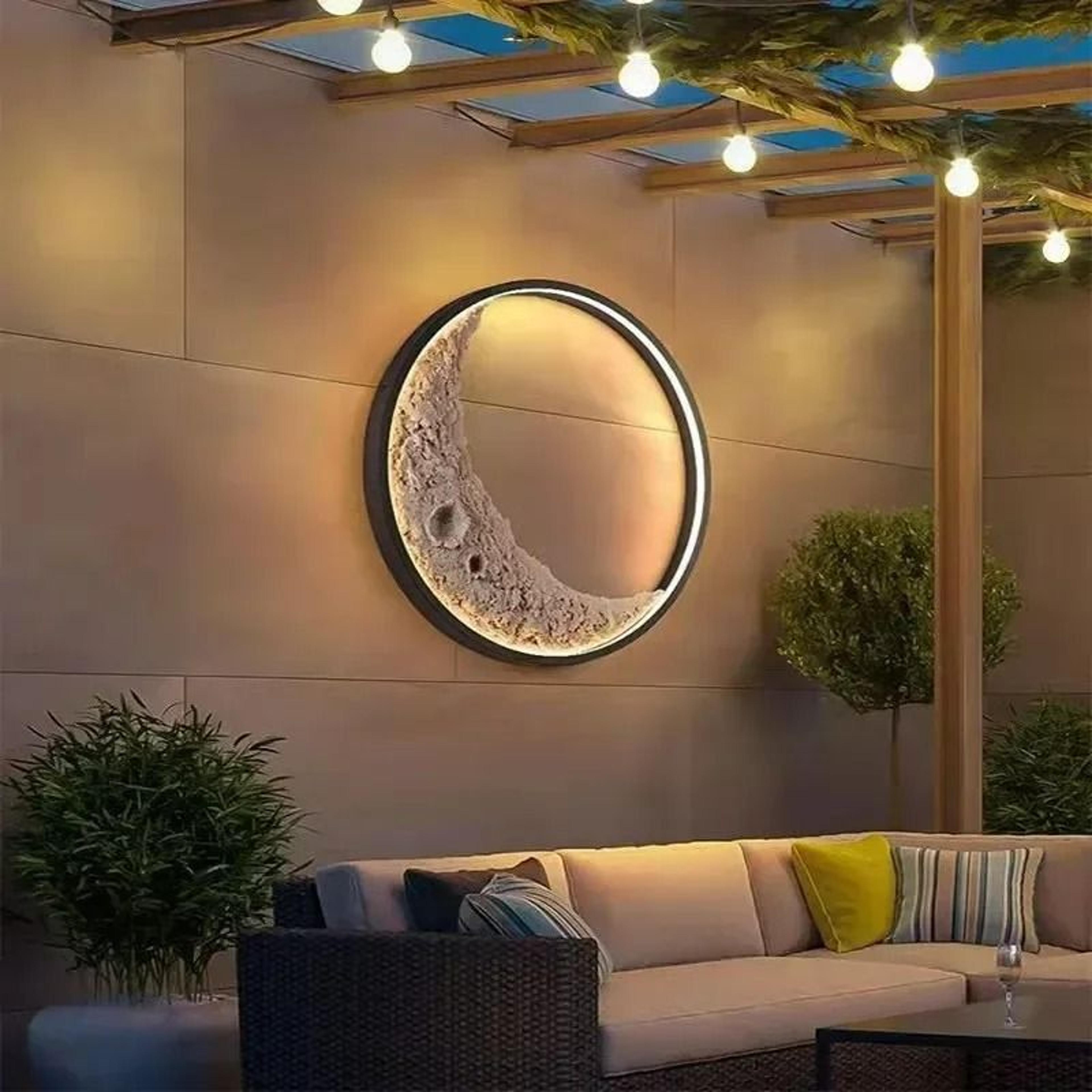 Outdoor IP65 Waterproof LED Moon Decor Wall Sconce 4