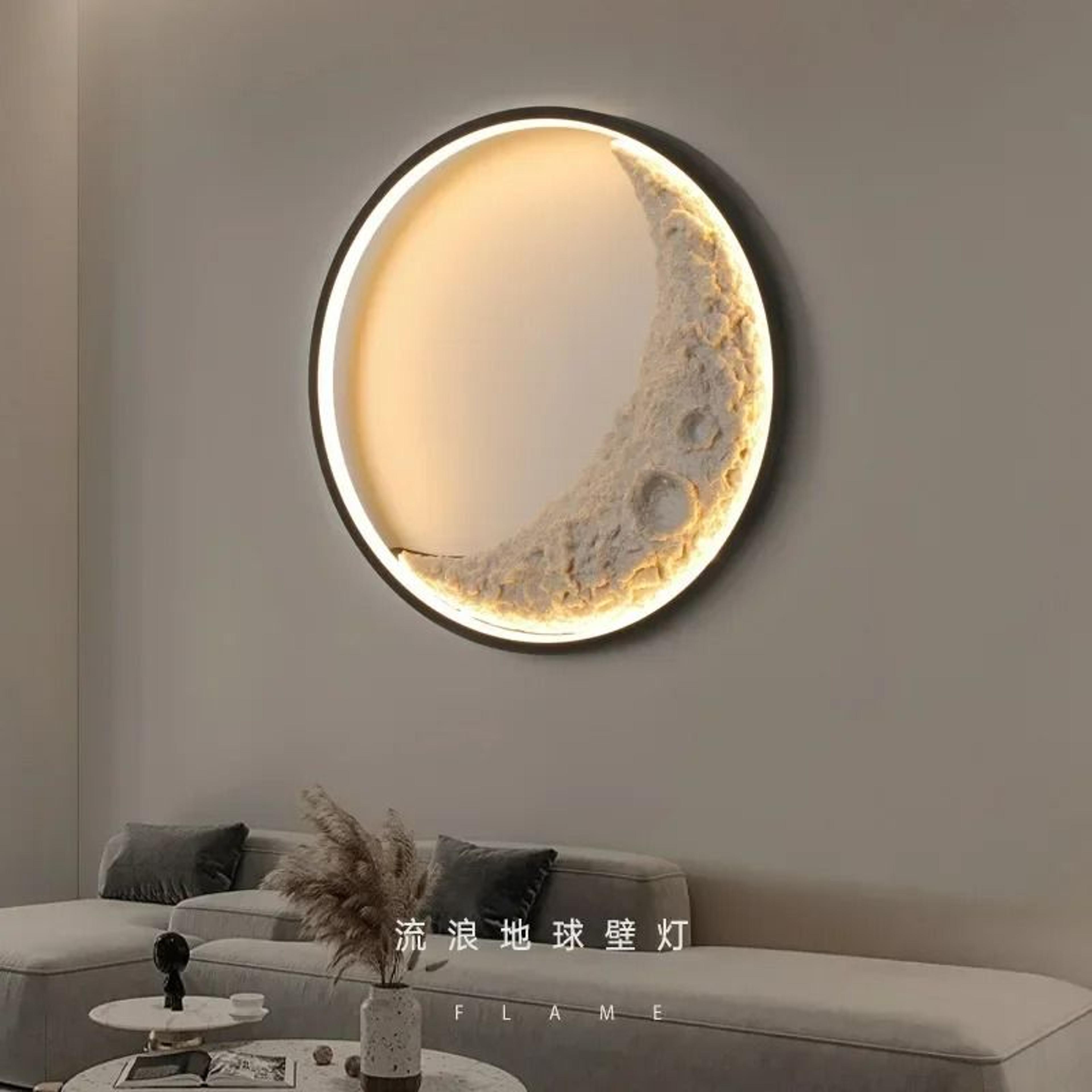Outdoor IP65 Waterproof LED Moon Decor Wall Sconce 1