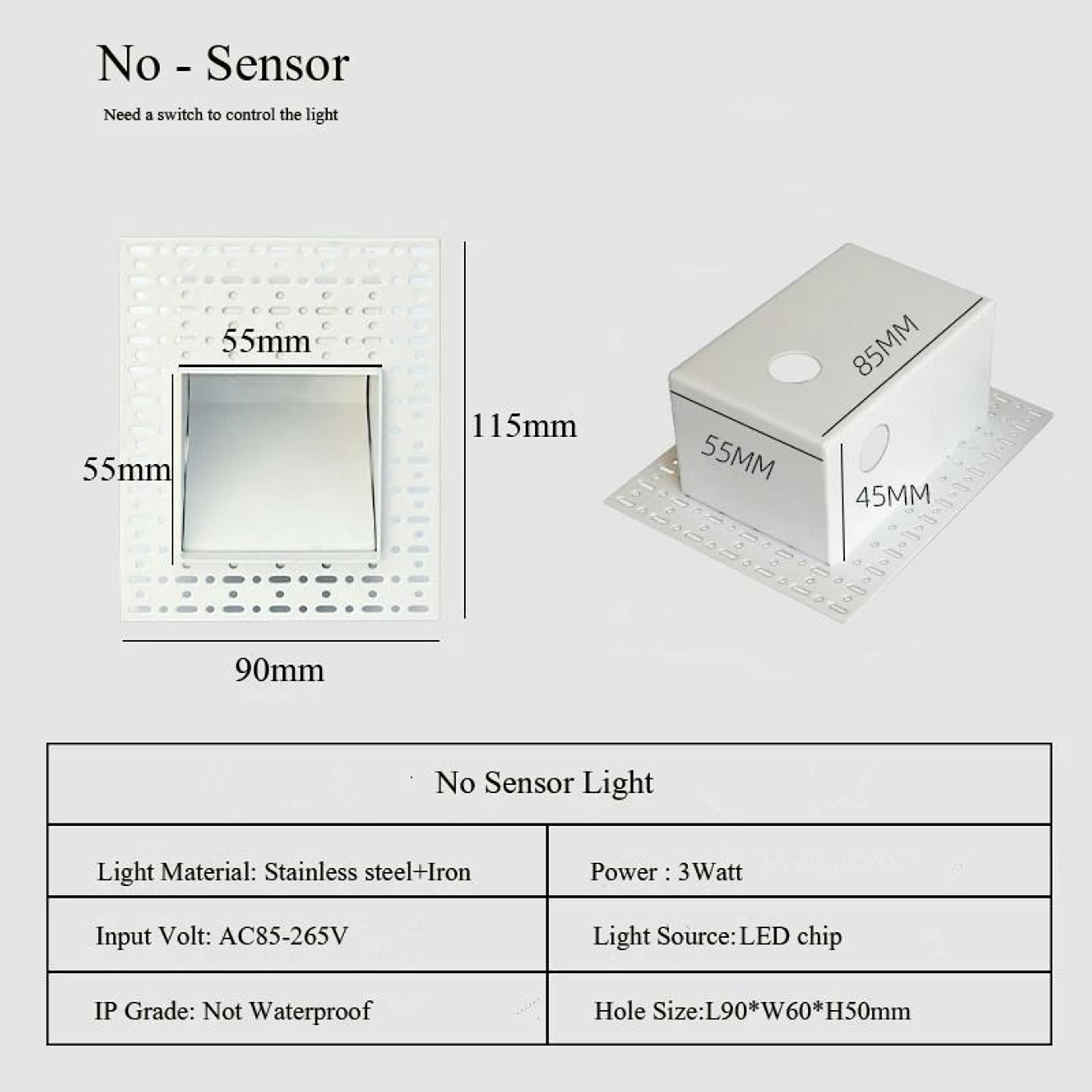 Embedded Motion Sensor LED Step  Stair Footlight 8