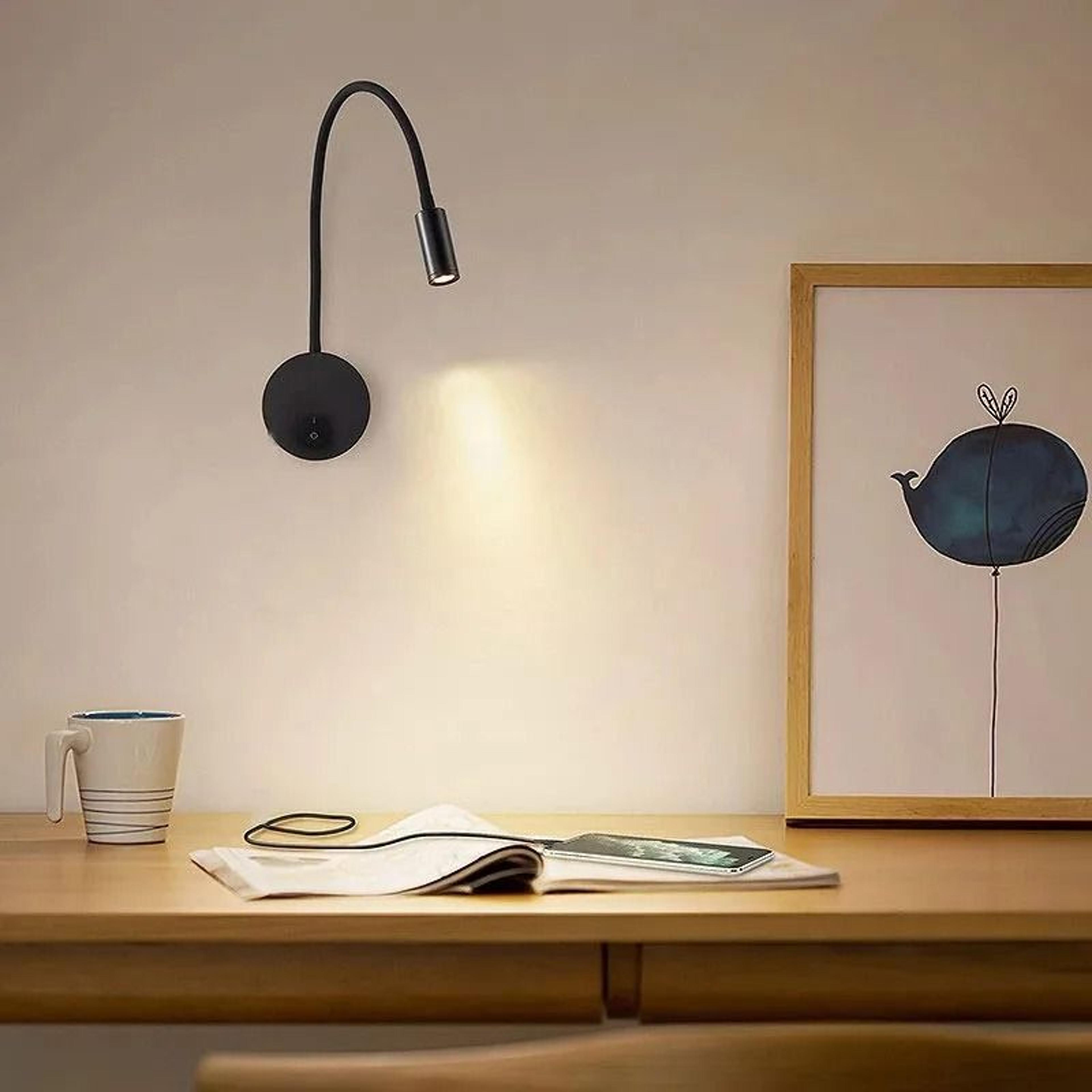 Rotatable Flexible Gooseneck LED Bedside Wall Light 4