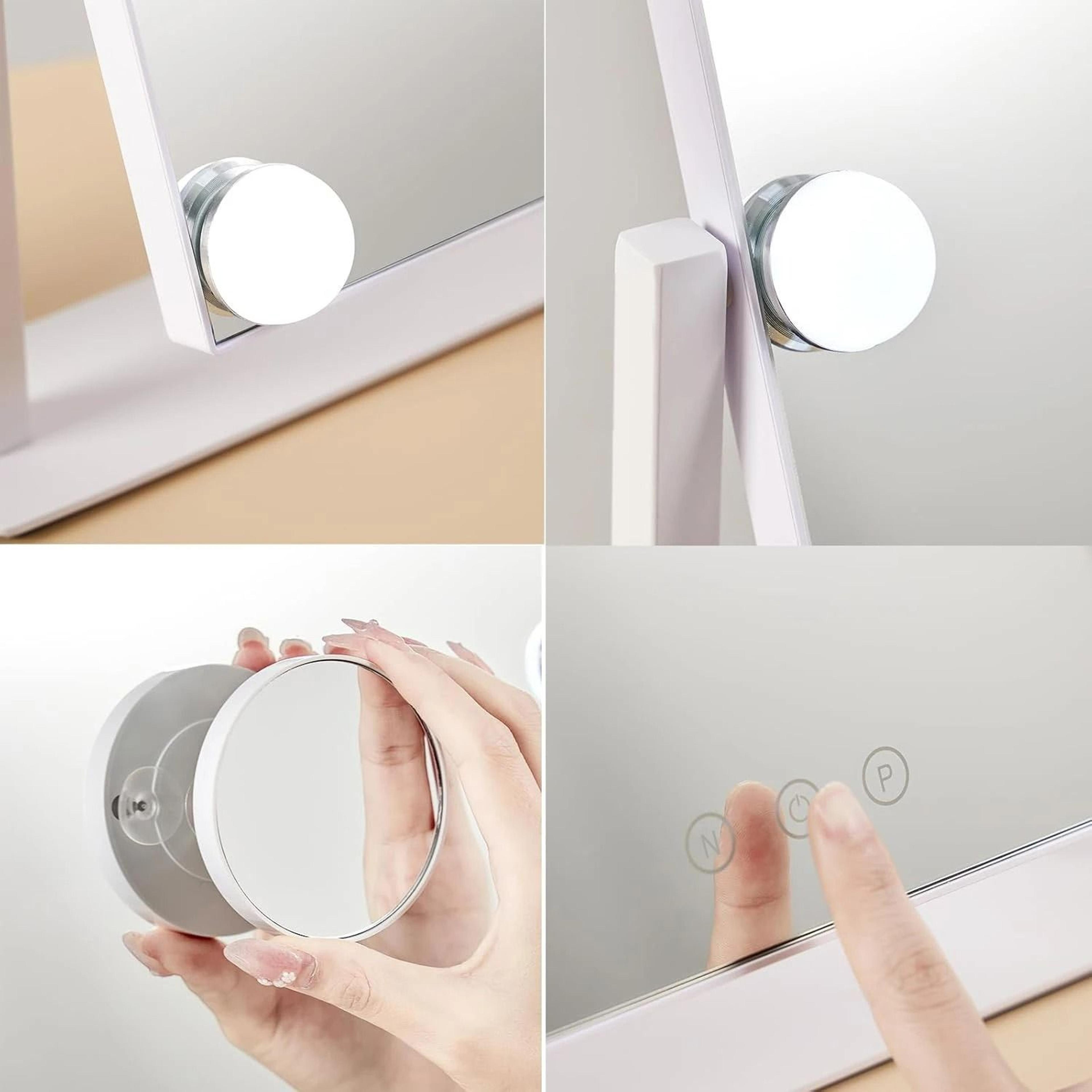 Hollywood Illuminated Vanity Mirror With 12 Dimmable LED Bulbs  10X Magnification 6