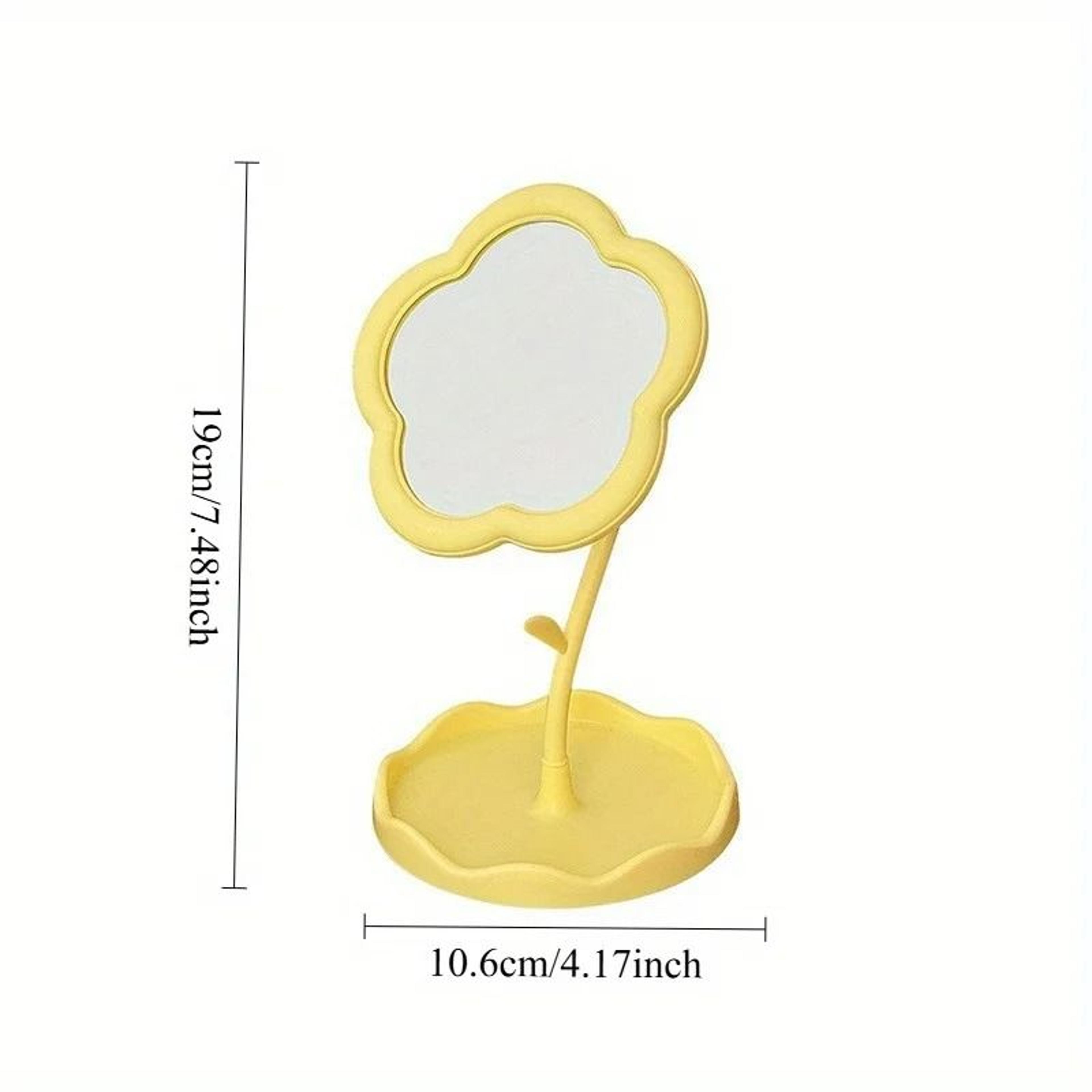 Ins Style Cute Flower 360 Rotatable Desktop Vanity Mirror 4