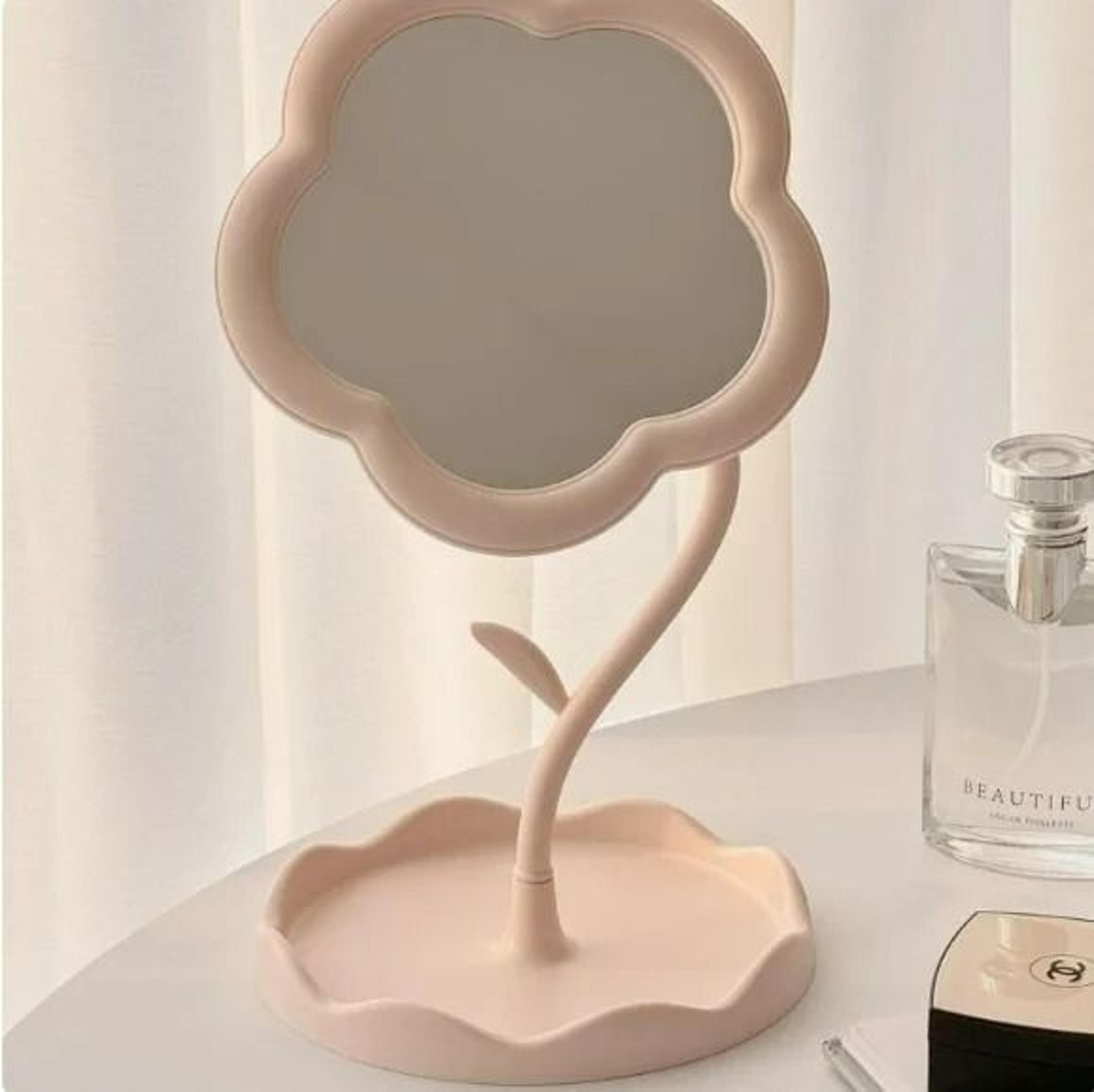 Ins Style Cute Flower 360 Rotatable Desktop Vanity Mirror 6