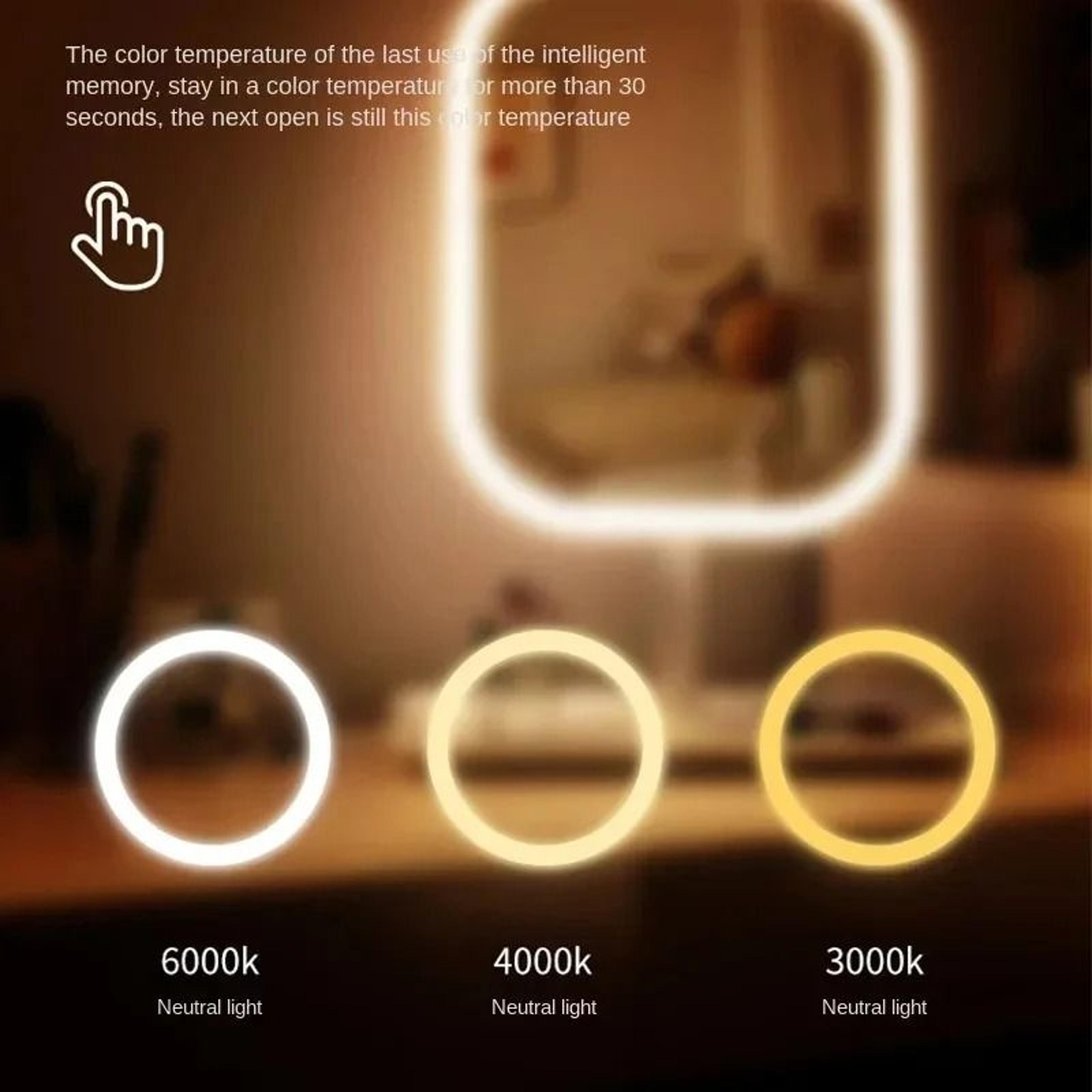 Unique Designer 3Color LED Desktop Vanity Mirror 4