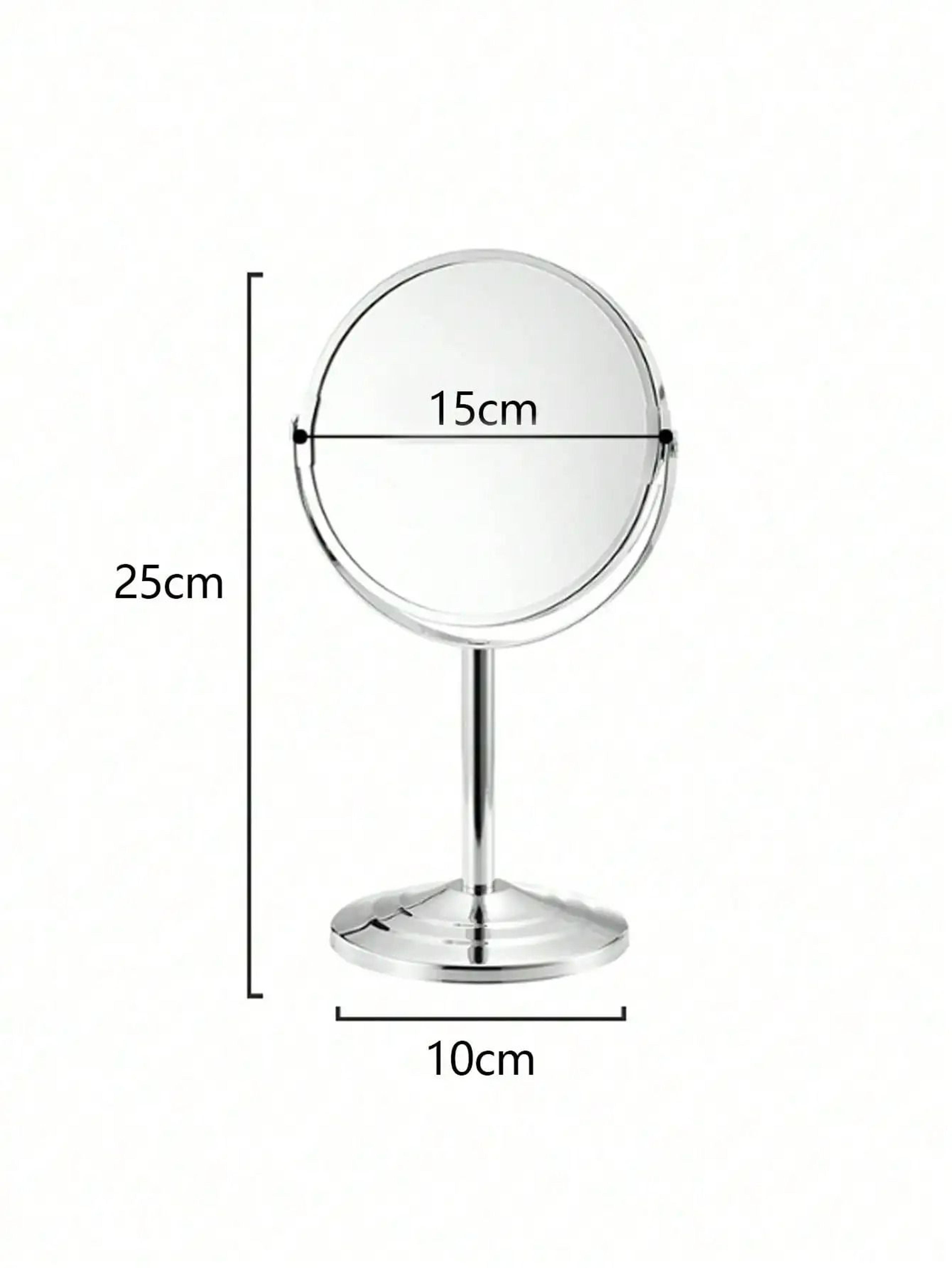 Large Silver DoubleSided Tabletop Magnifying Cosmetic Mirror 2