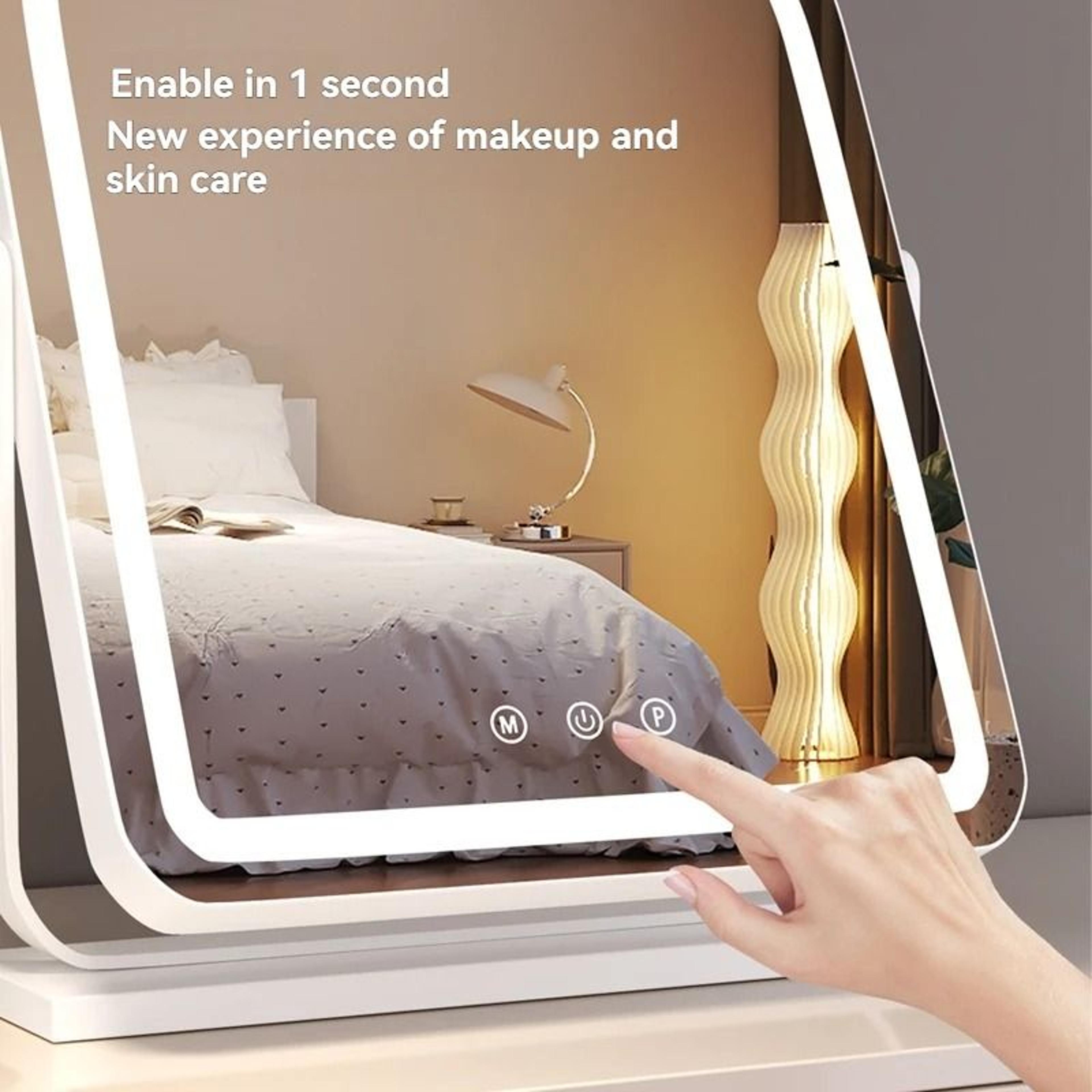 Large Desktop LED Beauty Makeup Mirror 3
