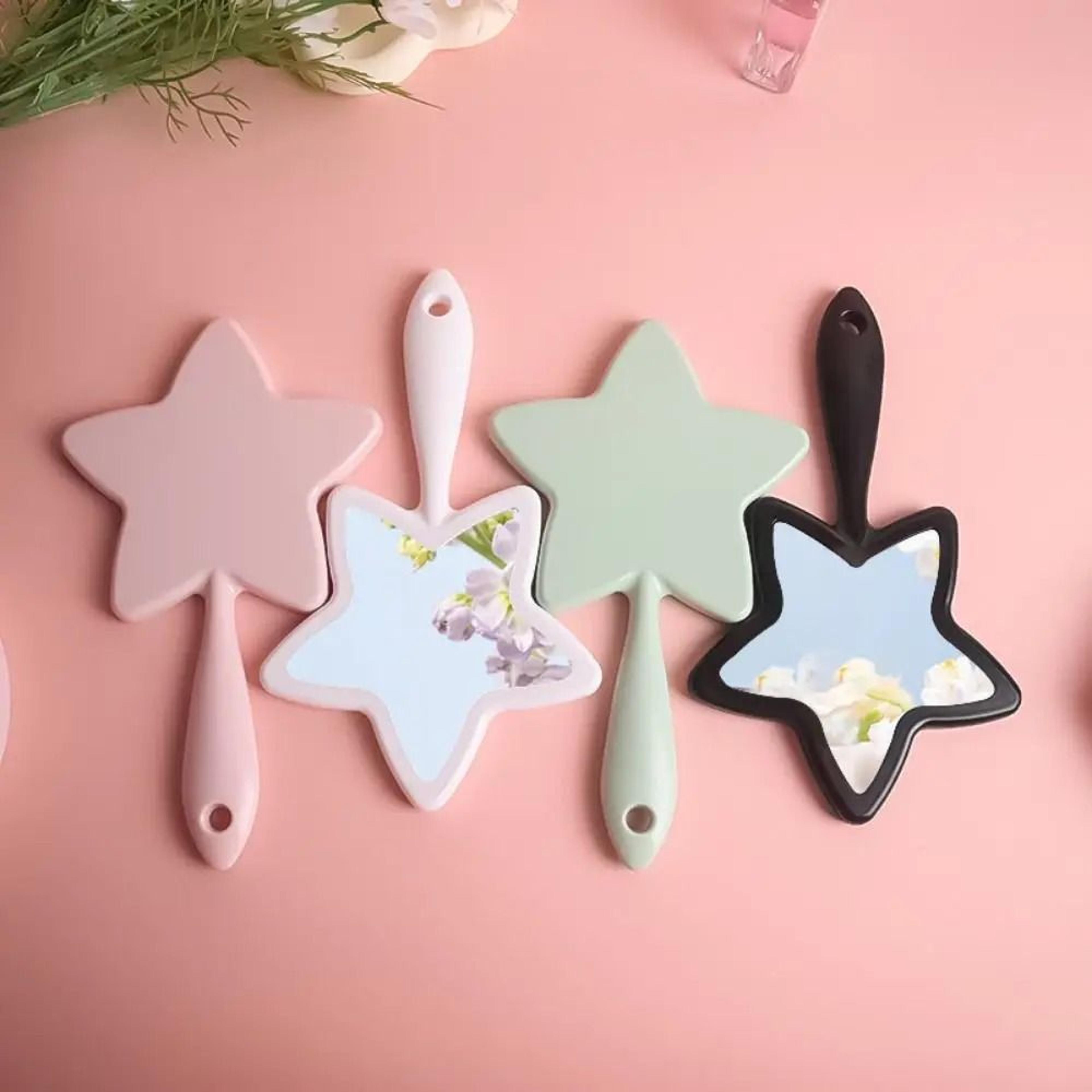 Creative Pentagram Handheld Makeup Mirror With Hanging Hole 3