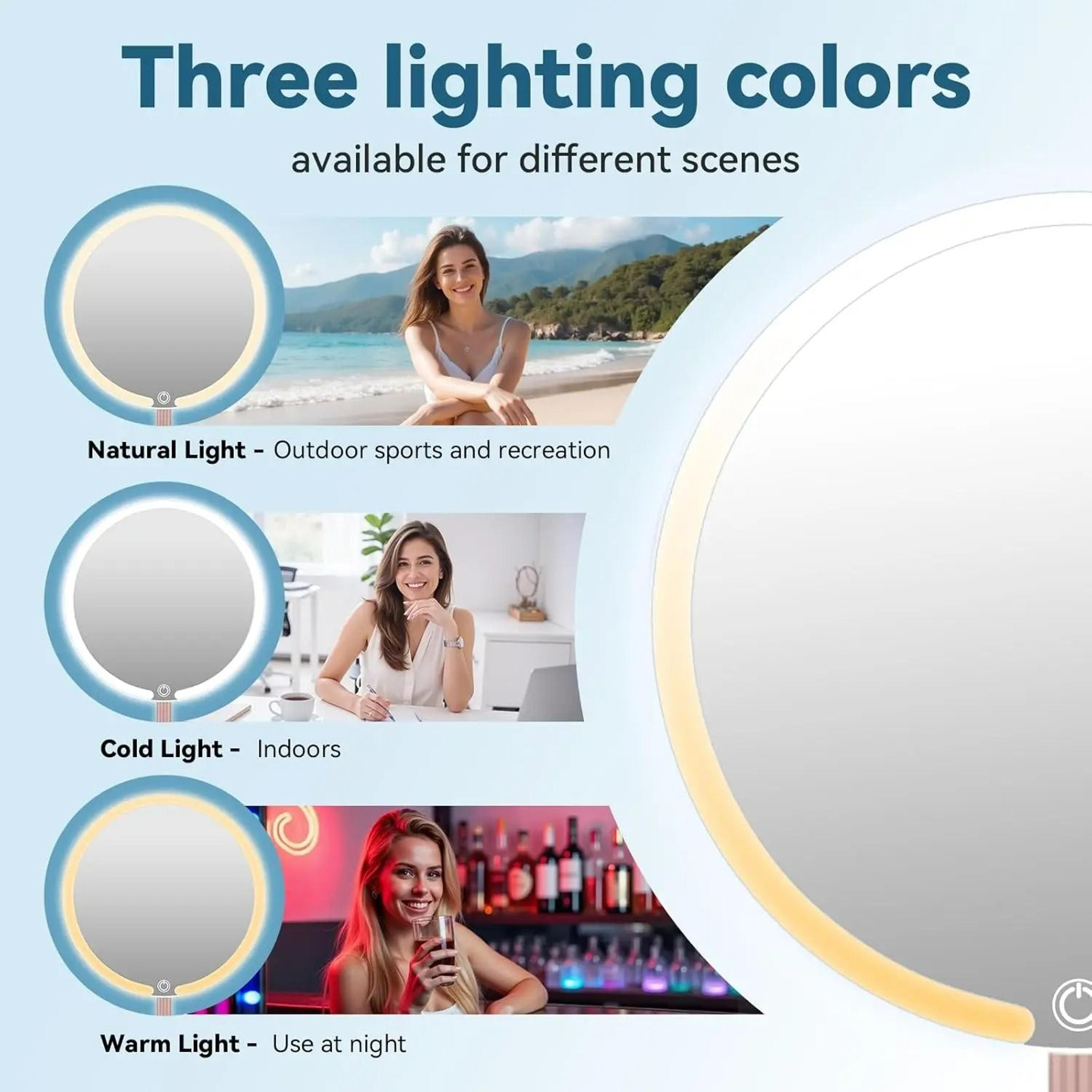 Portable Touch Control MultiAngle LED Vanity Cosmetic Mirror 4