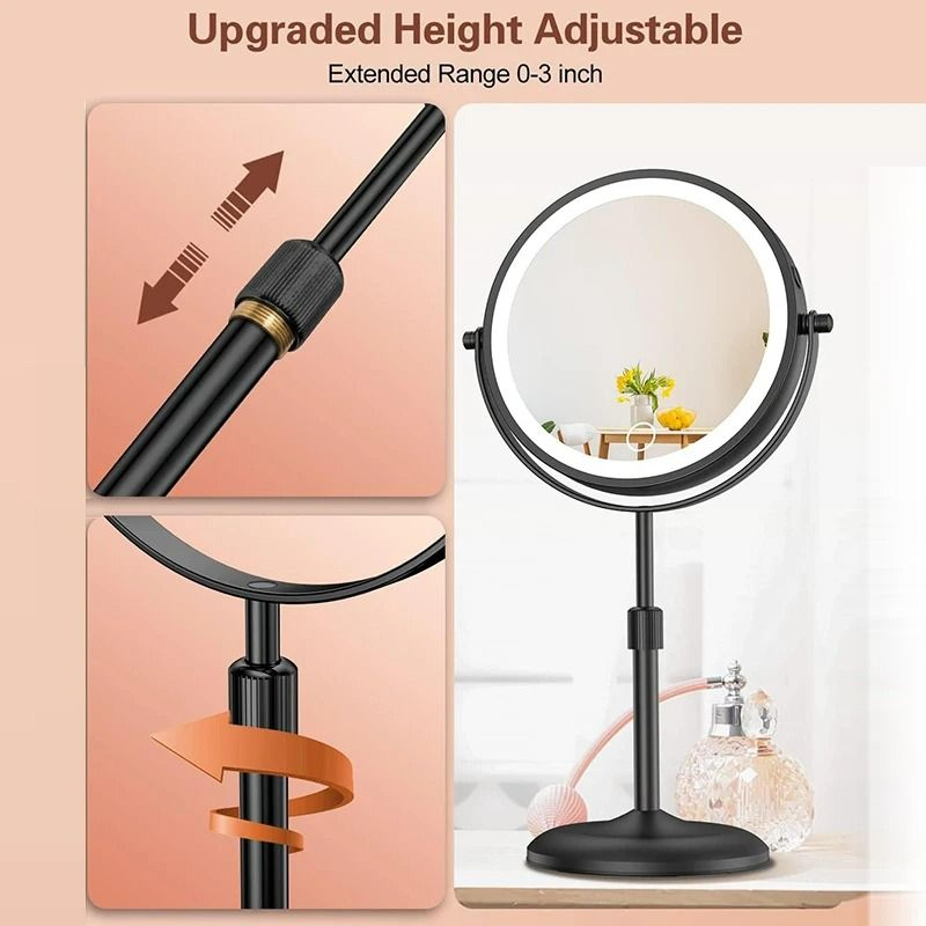 8Inch 10X Magnifying 360Degree Rotating Desktop Vanity Mirror 5