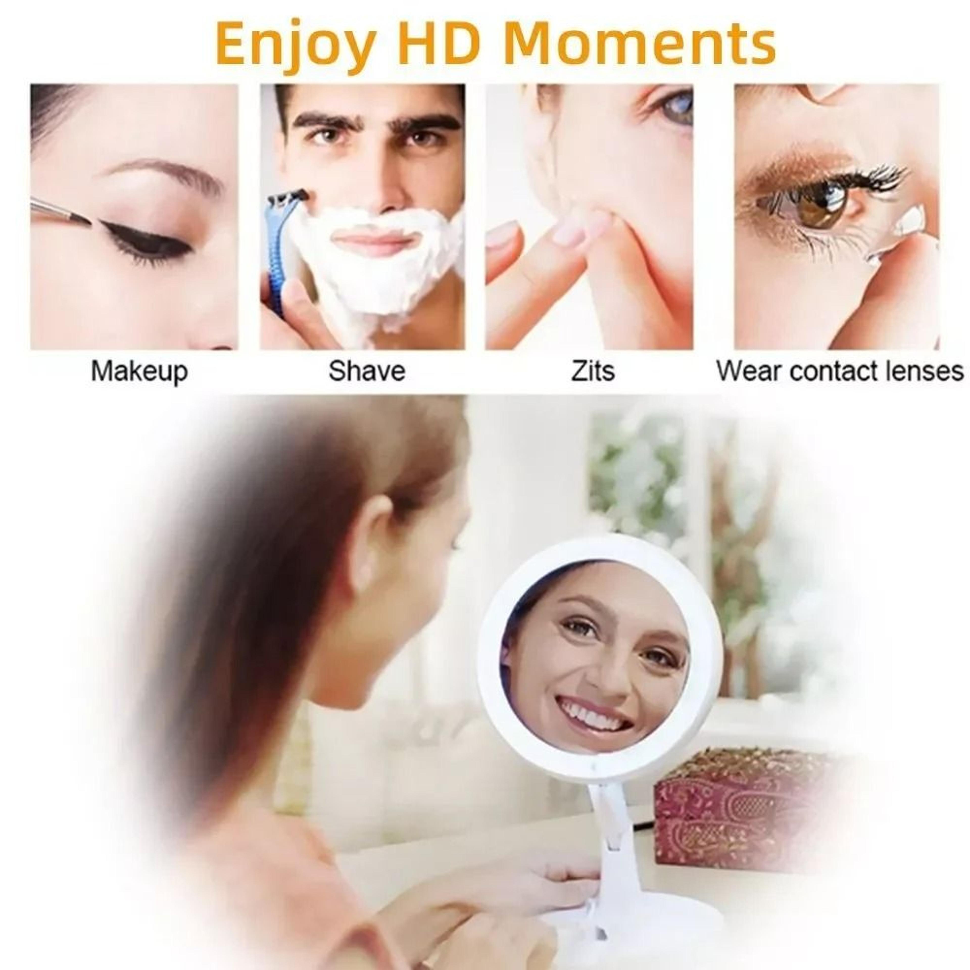 DualPower DoubleSided LED Makeup Mirror With 10X Magnification 4