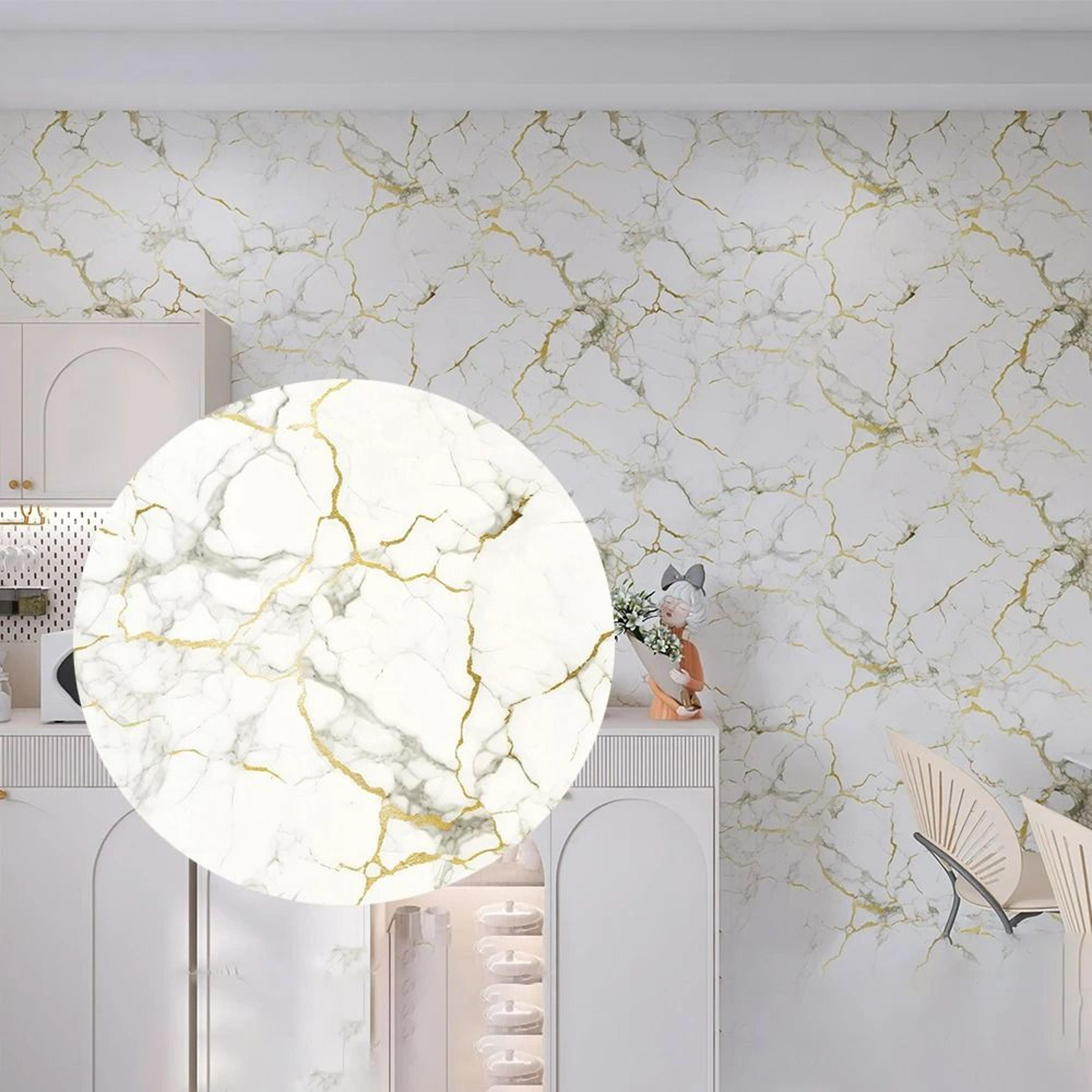 Waterproof  OilProof Marble PVC SelfAdhesive Wall Contact Paper 4