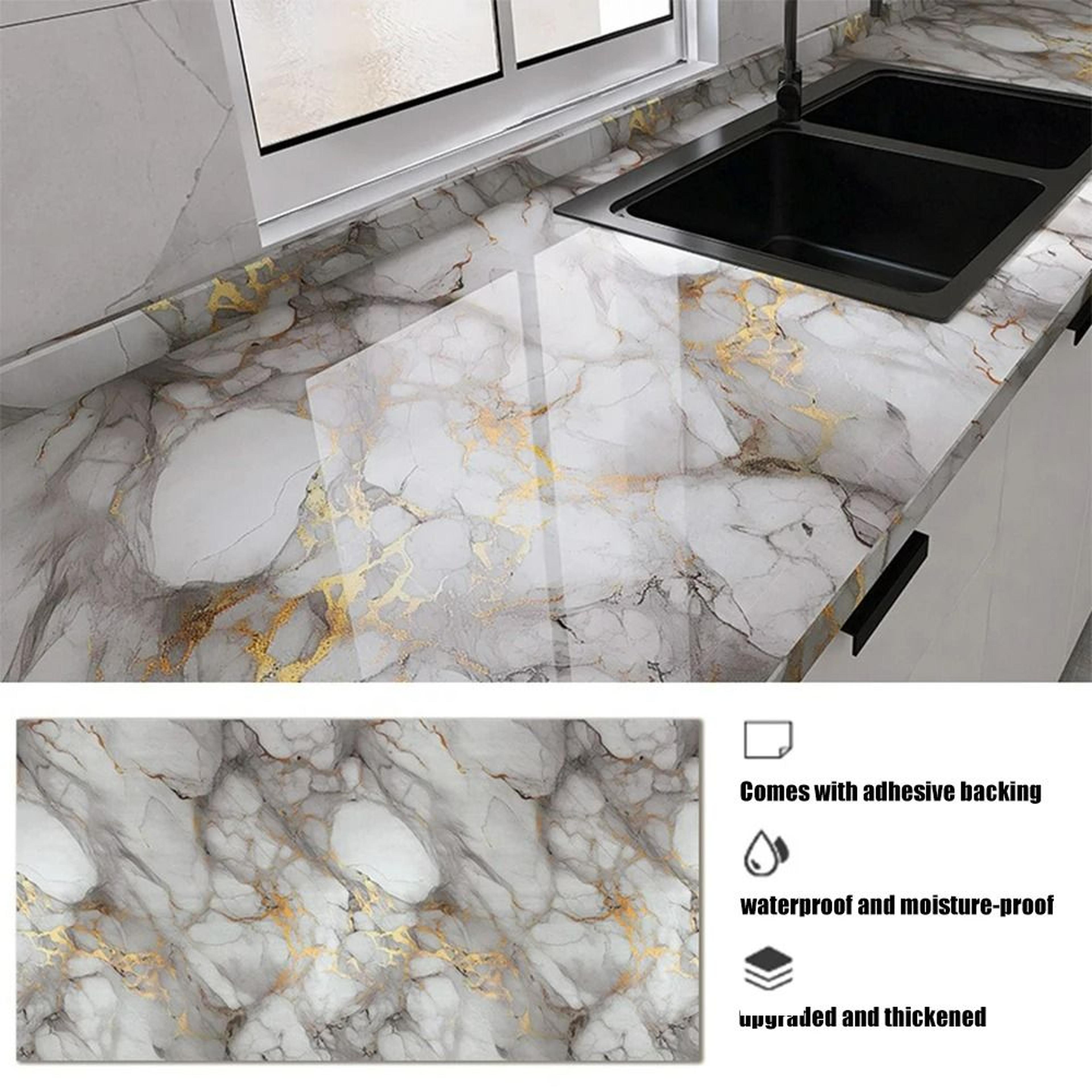 Waterproof  OilProof Marble PVC SelfAdhesive Wall Contact Paper 10