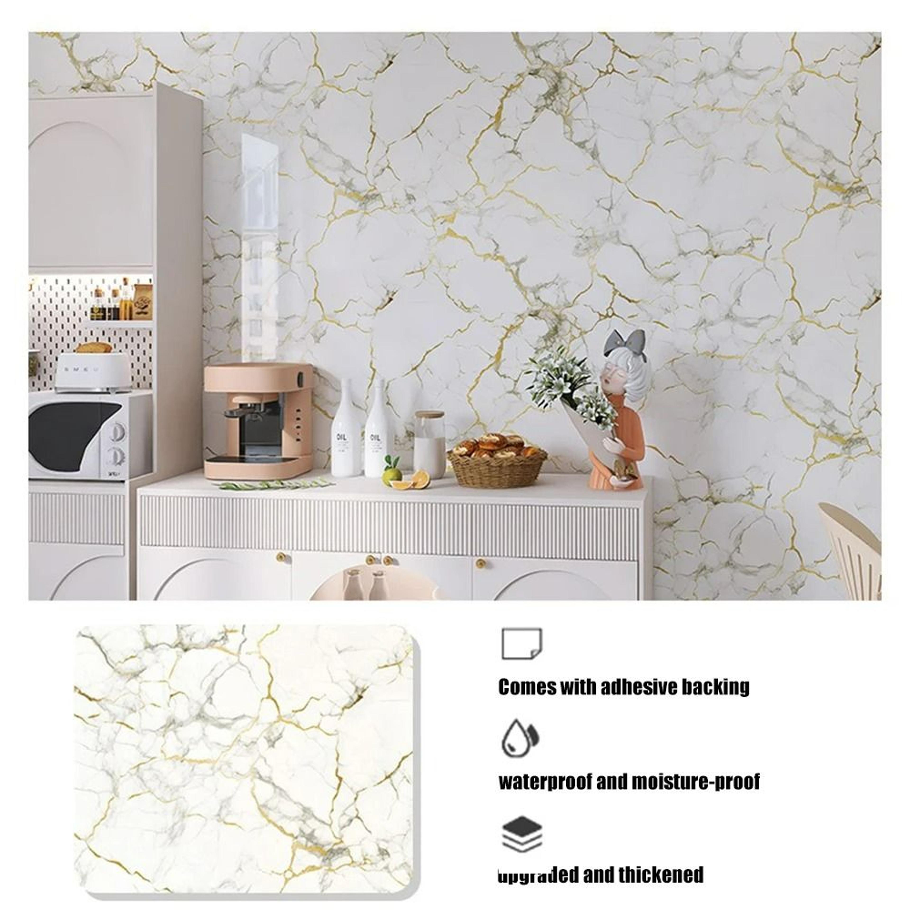 Waterproof  OilProof Marble PVC SelfAdhesive Wall Contact Paper 7