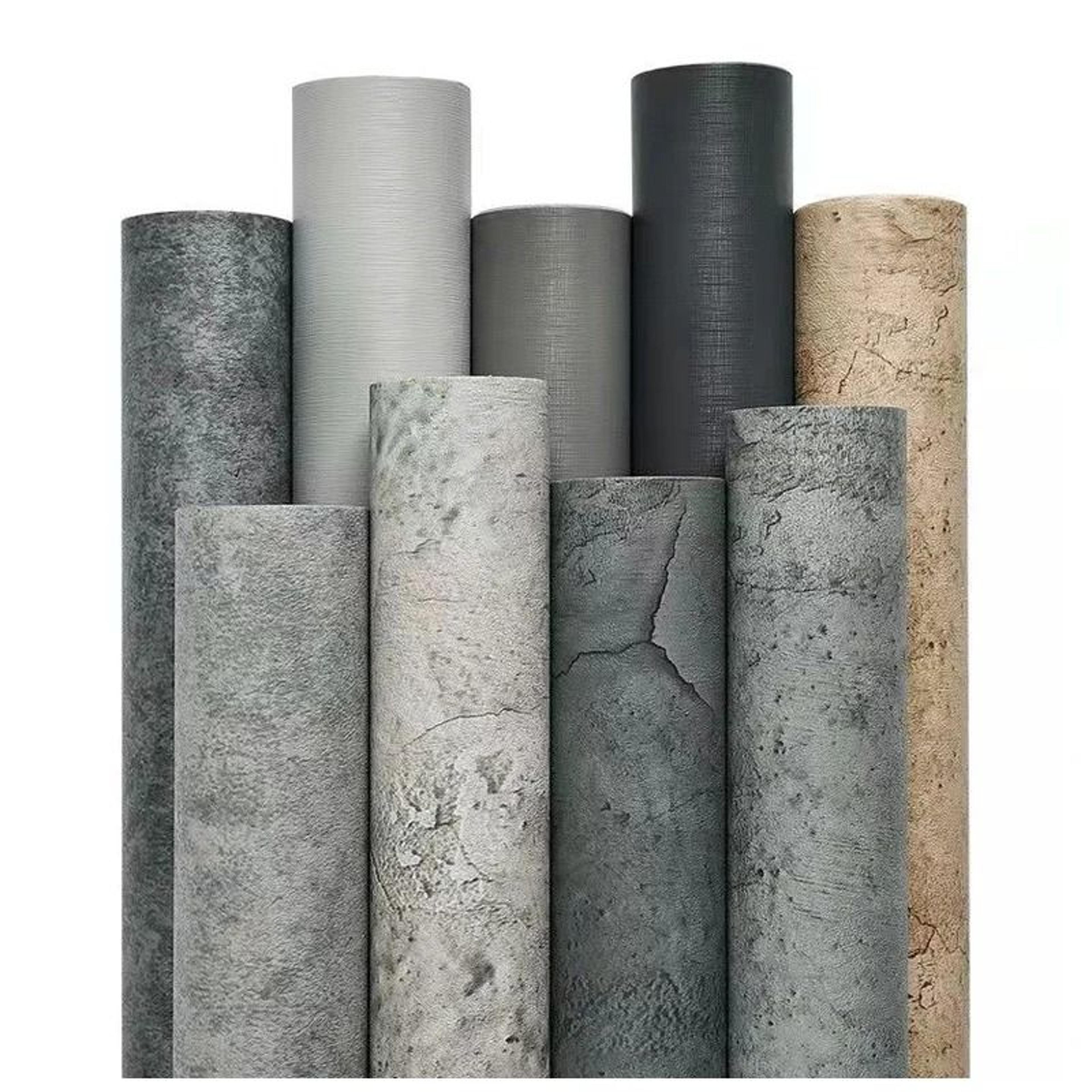 PVC Retro Cement Grey Waterproof SelfAdhesive Wallpaper 3