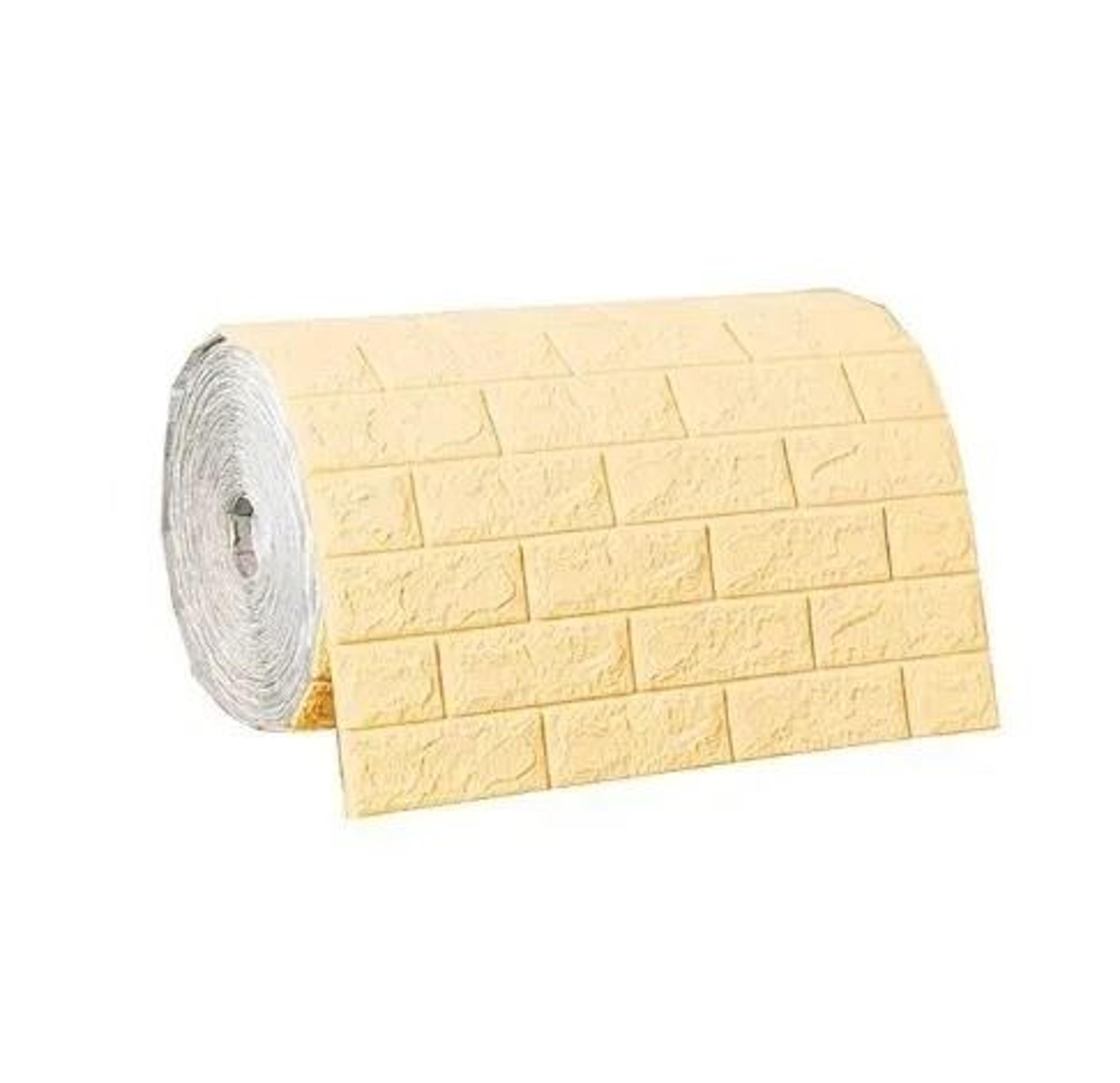 Retro 3D Faux Brick Waterproof SelfAdhesive Wall Sticker Roll 11