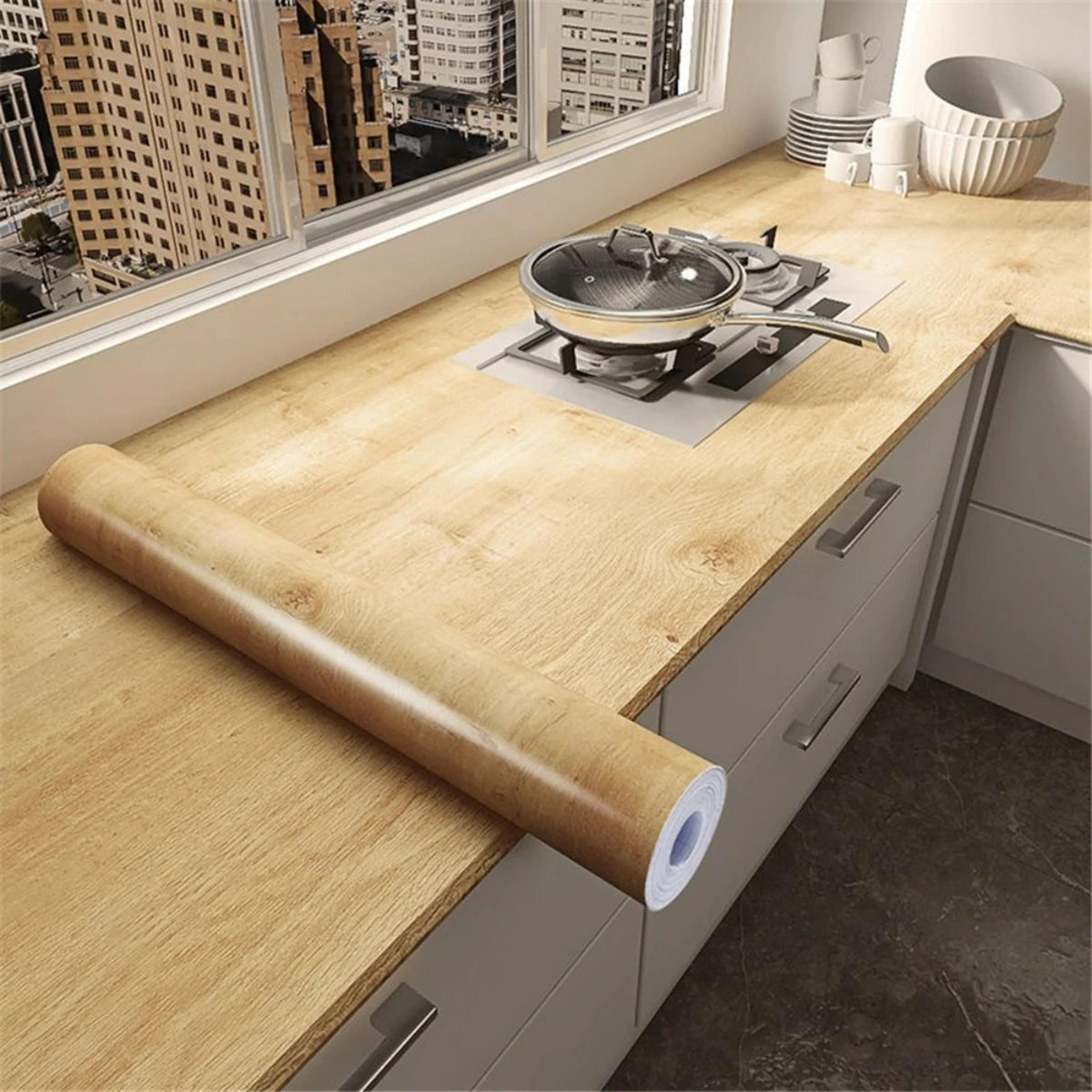PVC Waterproof Wood Grain SelfAdhesive Decorative Vinyl Film 12
