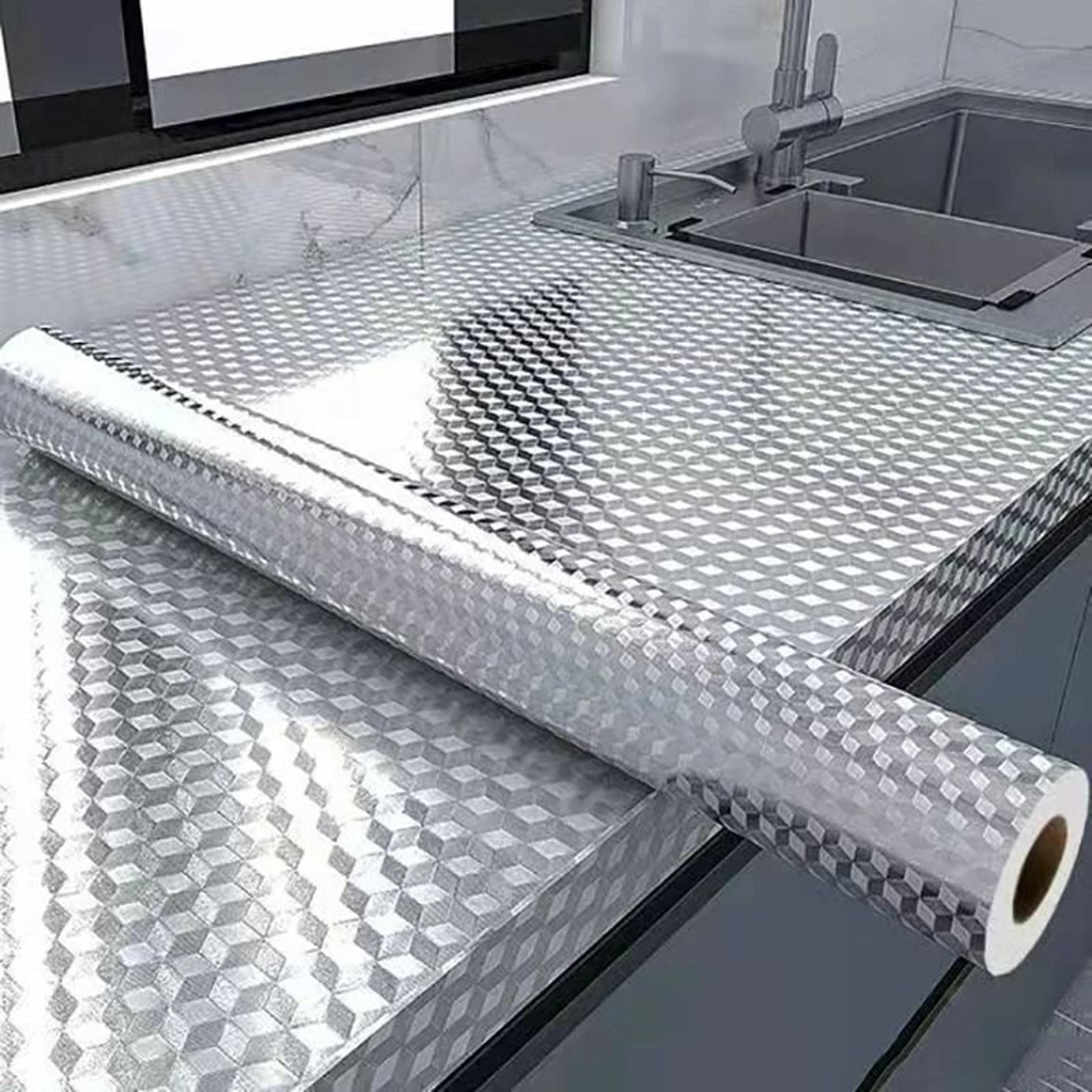 kitchen aluminum foil anti-oil waterproof self-adhesive wall sticker roll
