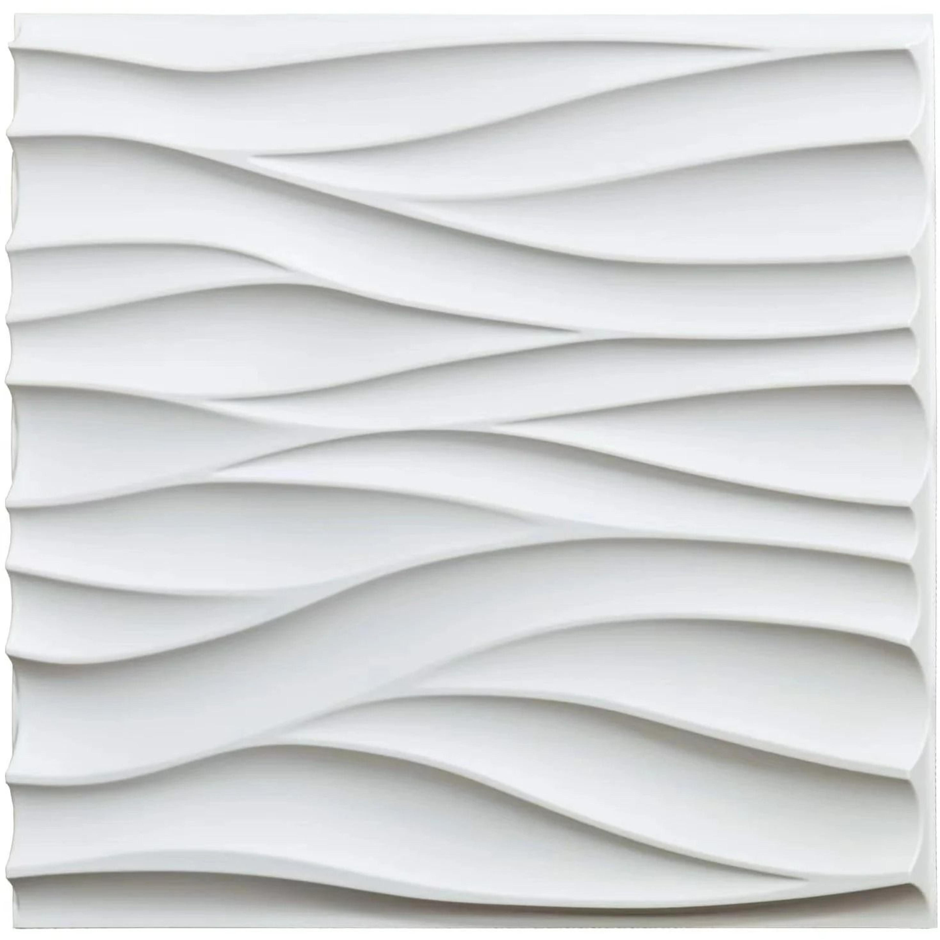 3D Sculpted Wave Modular Paintable Wall Panel Tiles 7