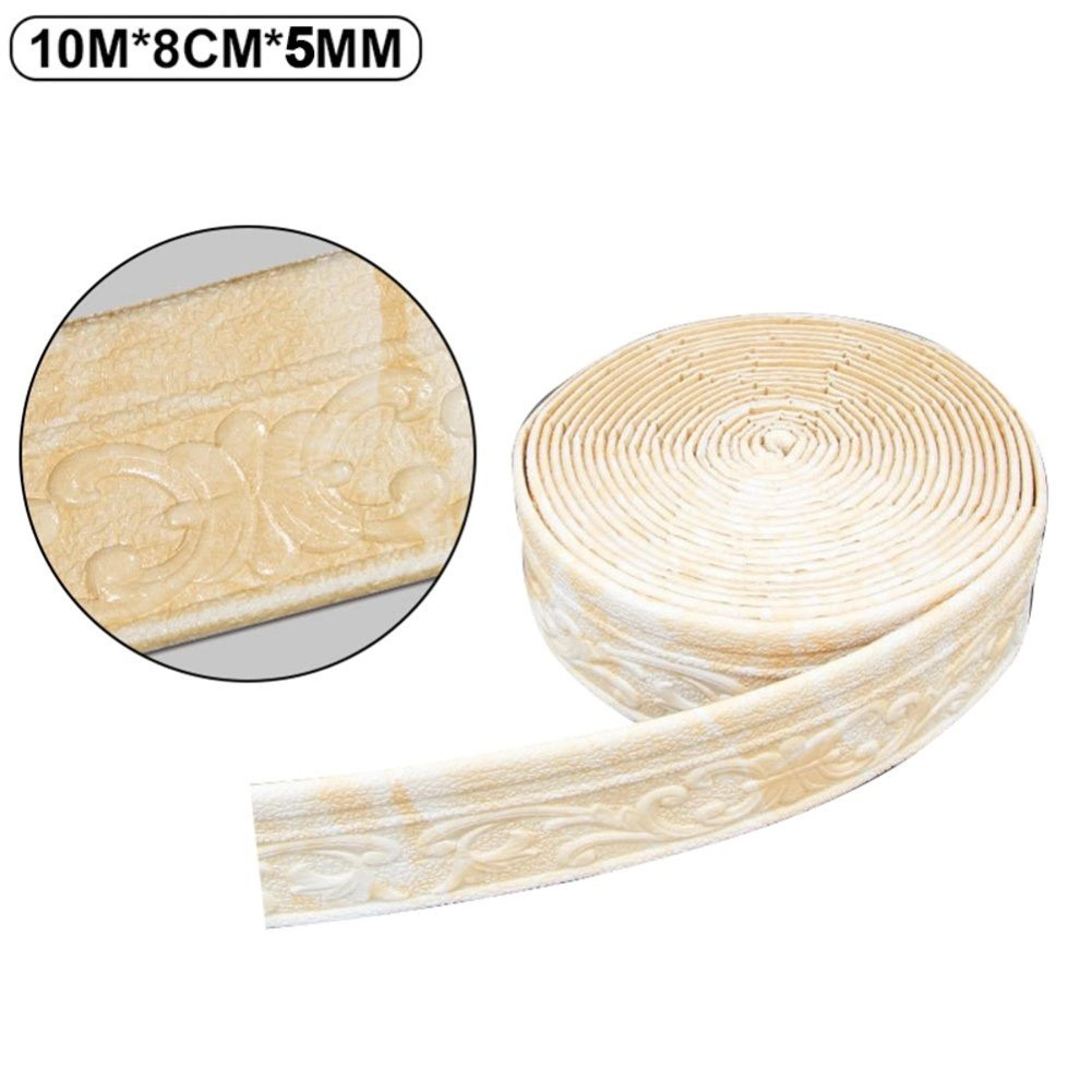 3D Sculpted Waterproof SelfAdhesive Baseboard Wall Trim Border 3