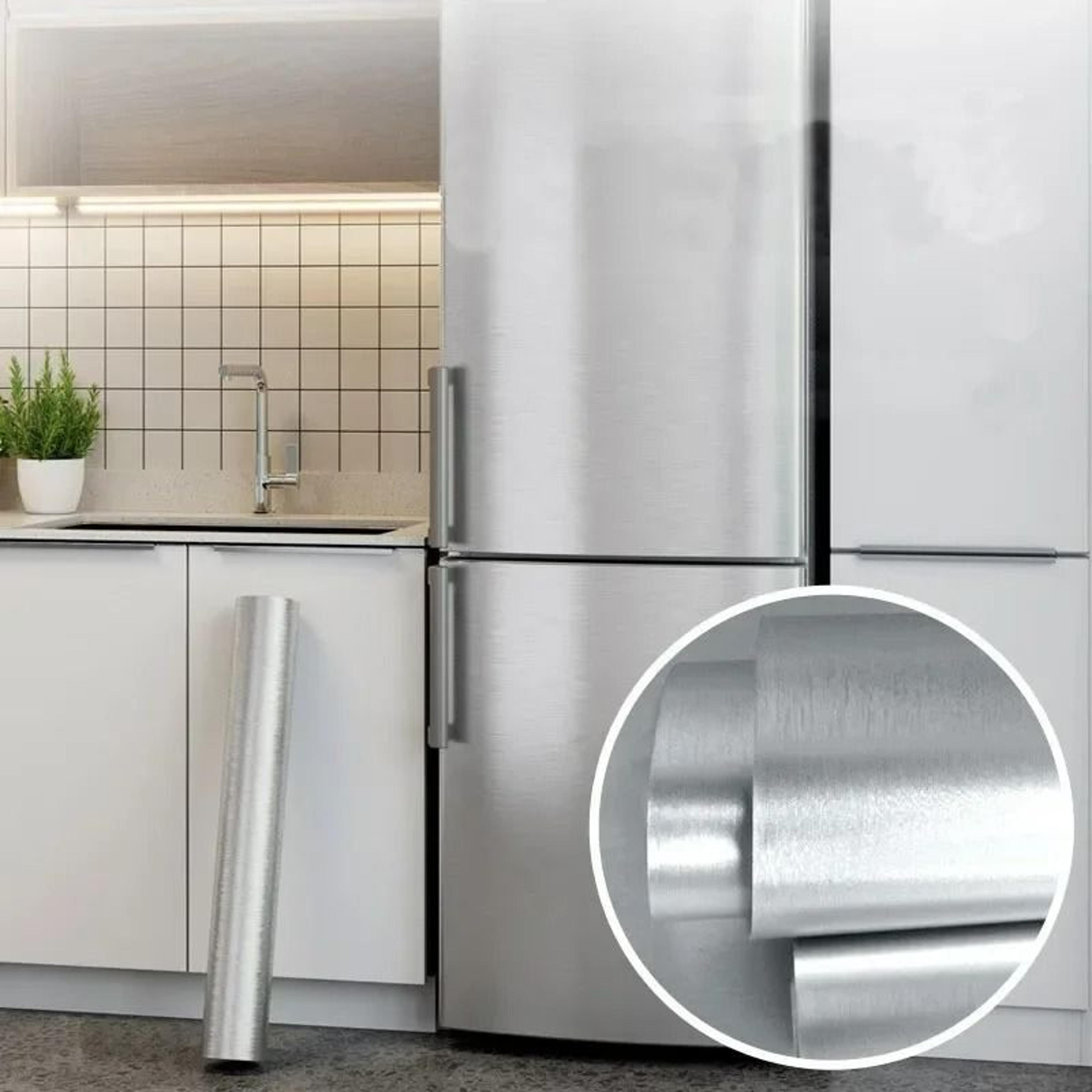 Brushed Metallic Stainless Steel Contact Paper Roll 2