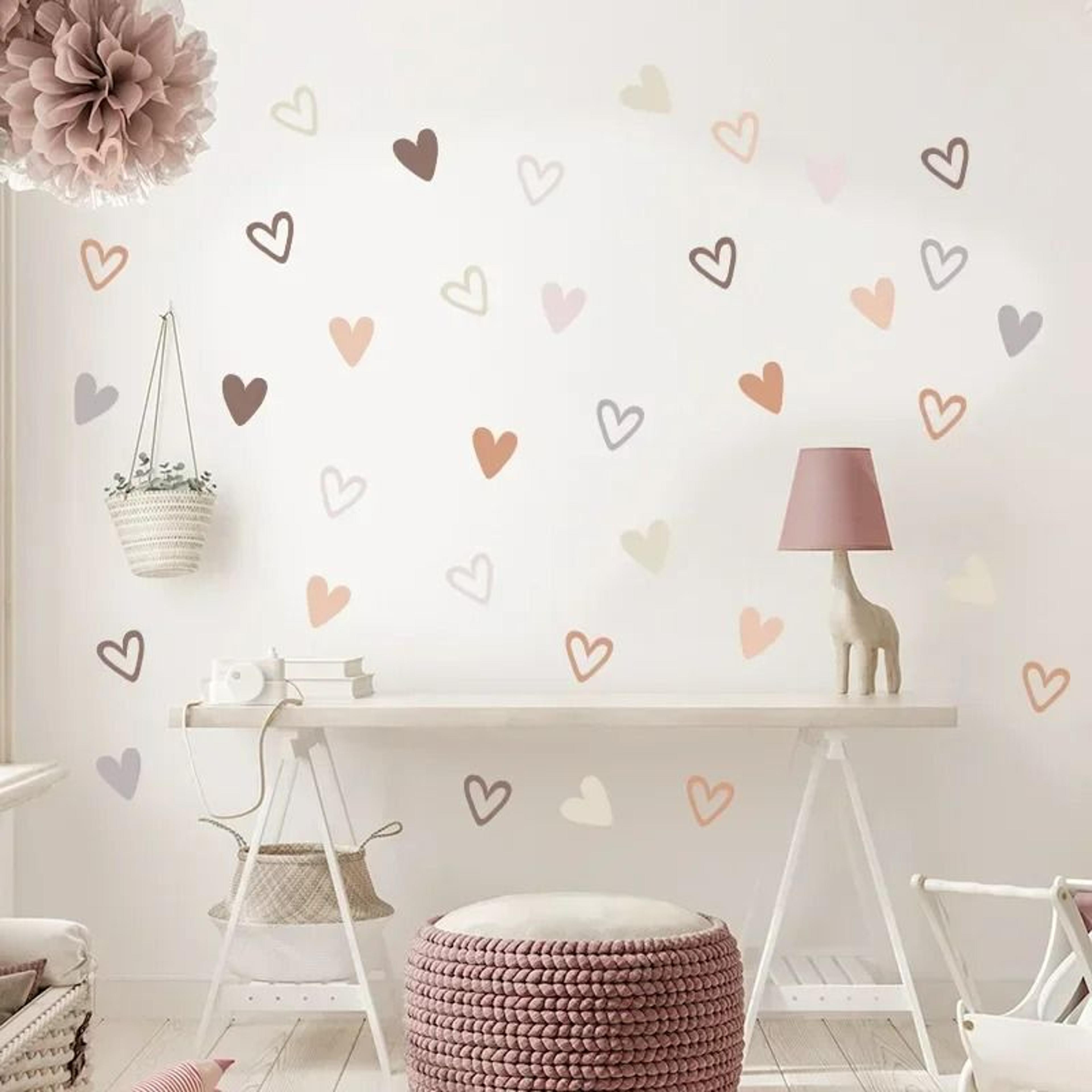 24Piece Heart Wall Sticker Decal Set 3