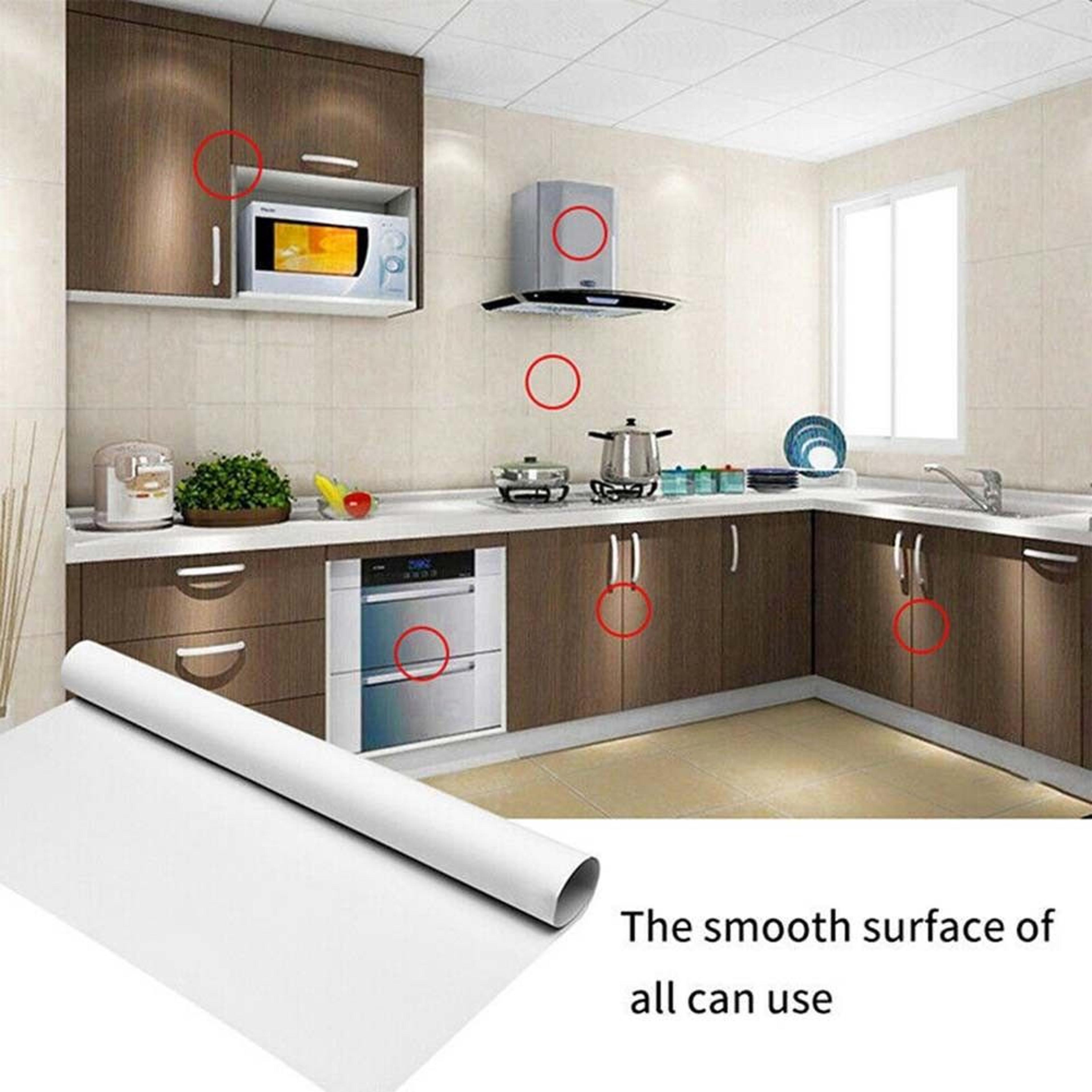 Transparent Kitchen OilProof  HeatResistant Protective Wall Sticker 5