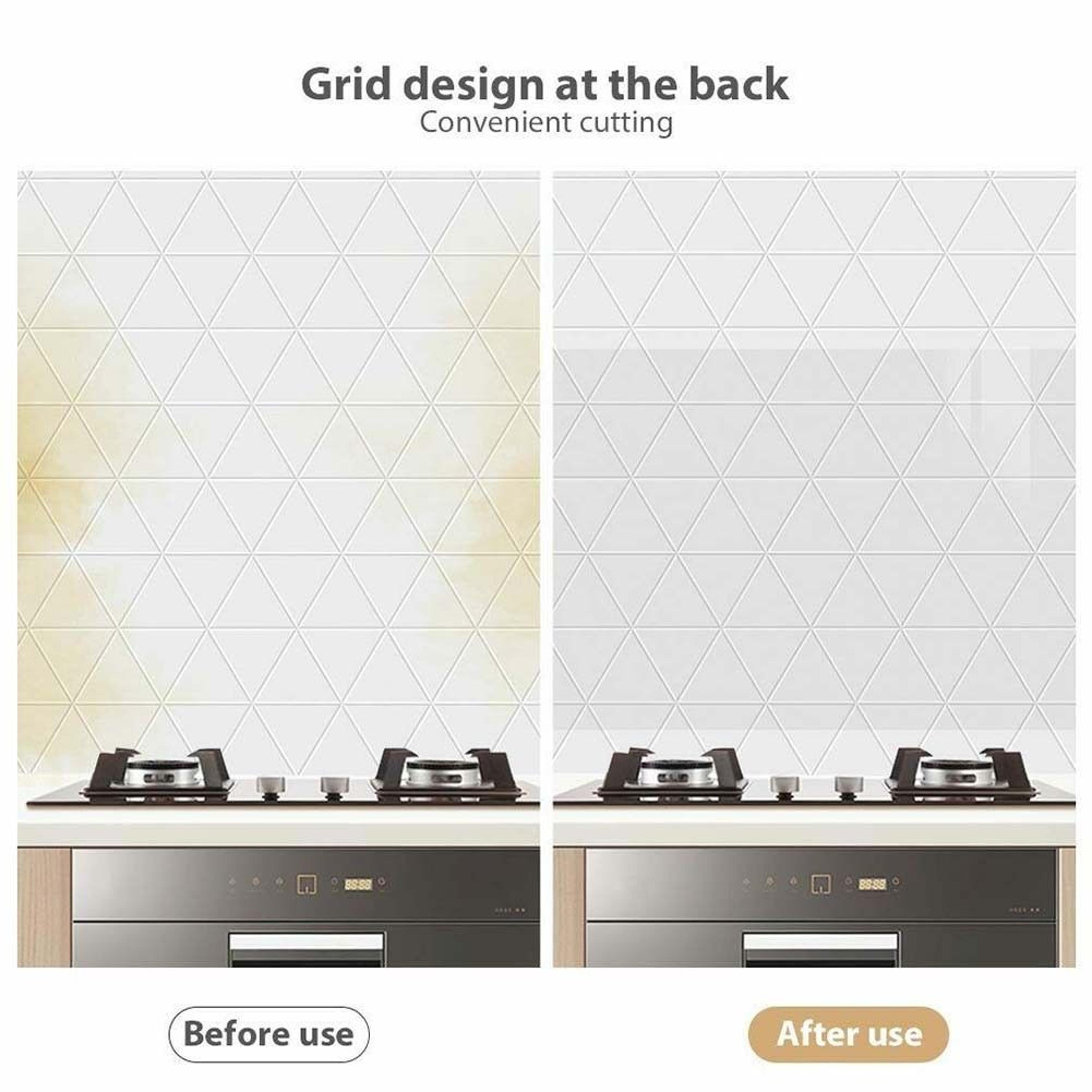 Transparent Kitchen OilProof  HeatResistant Protective Wall Sticker 4