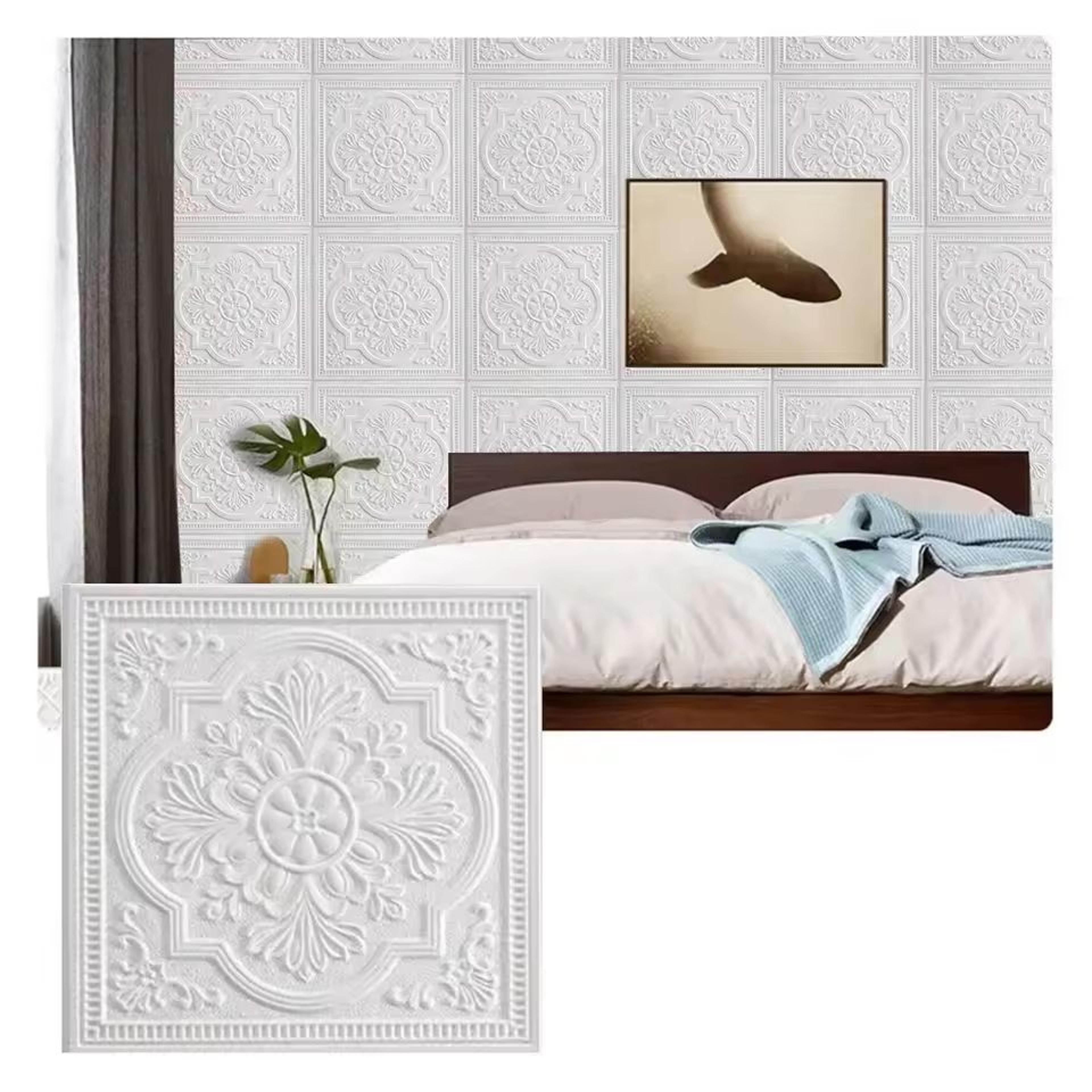 10-piece 3d brick self-adhesive foam tile wall sticker set