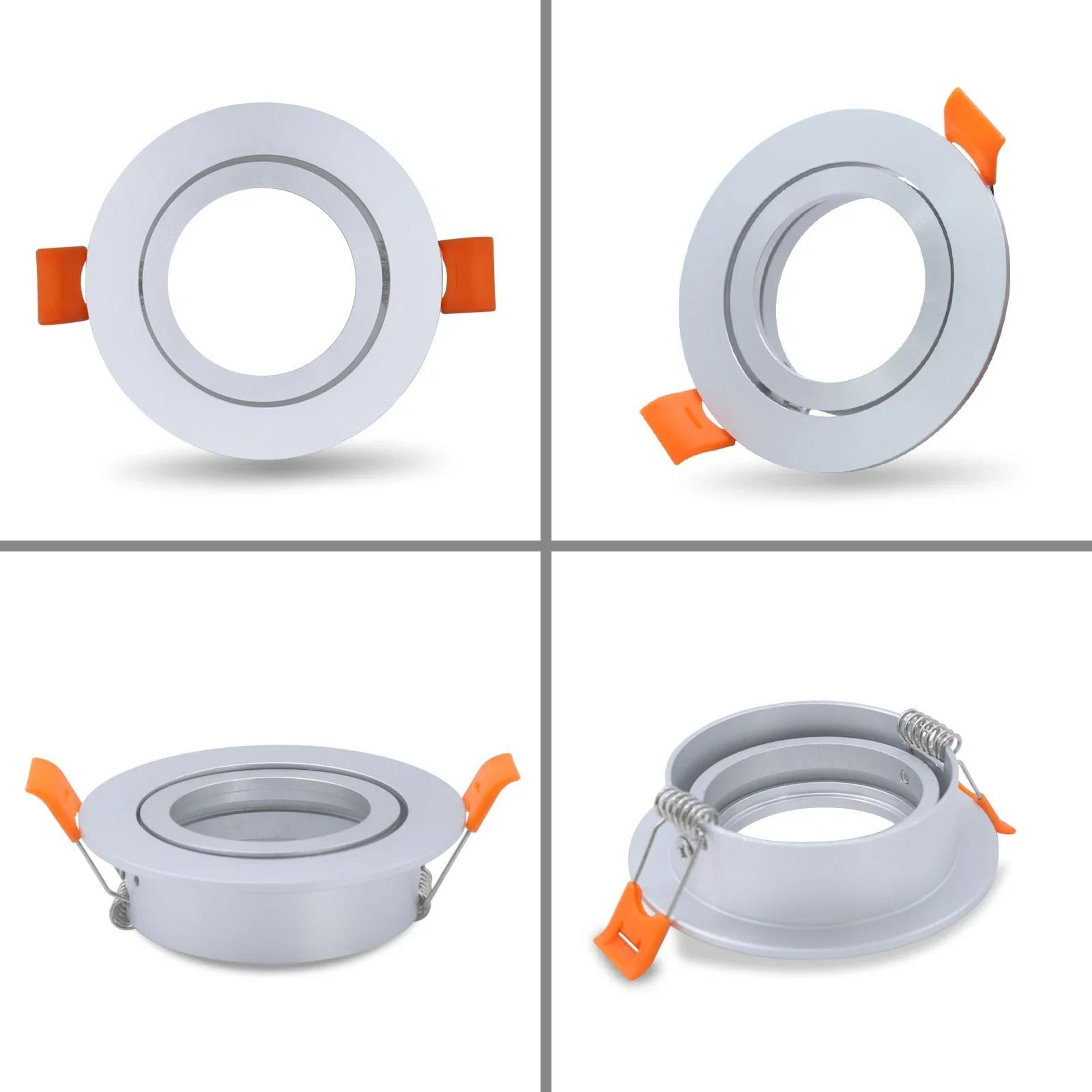 4-piece adjustable recessed led downlight trim frame set (gu10 / mr16 compatible)