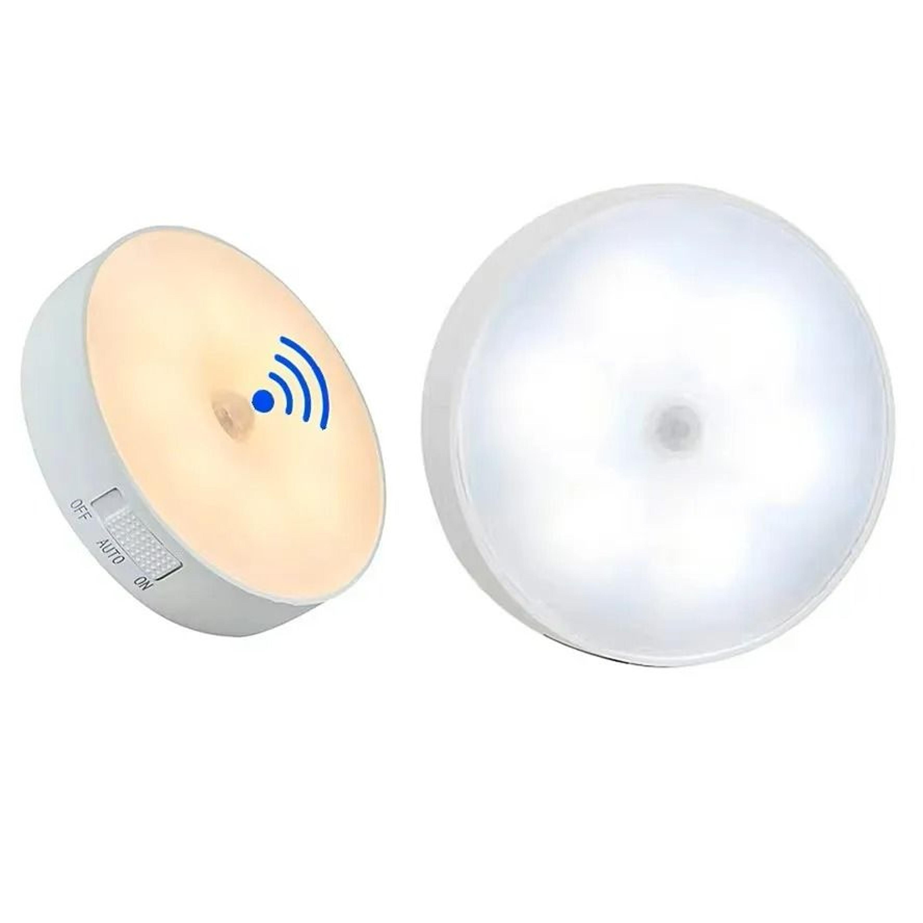 wireless 8-led motion sensor night light with manual switch