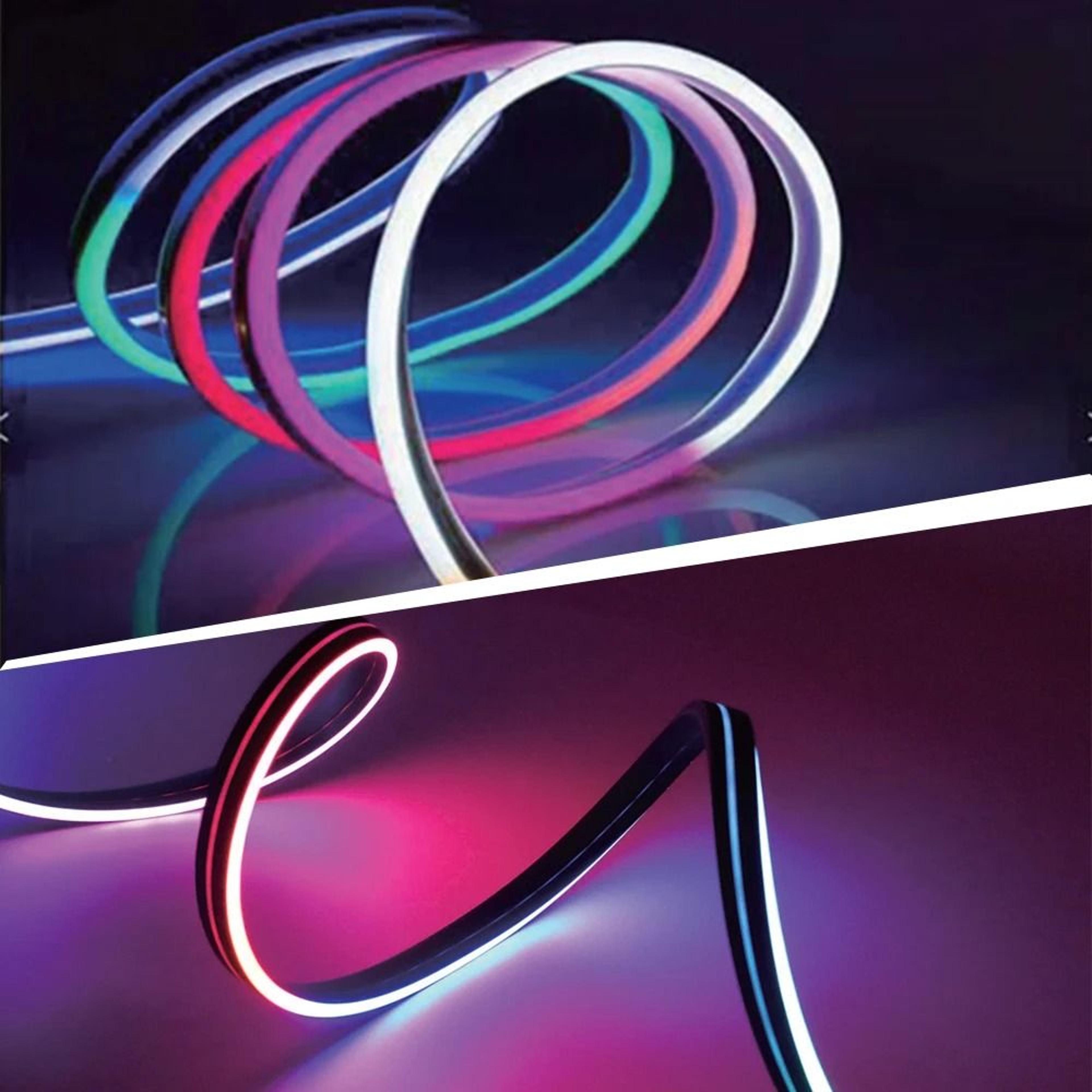 Flexible Black Silicone RGB LED Neon Rope Light Tube WS2811  WS2812B Compatible 4