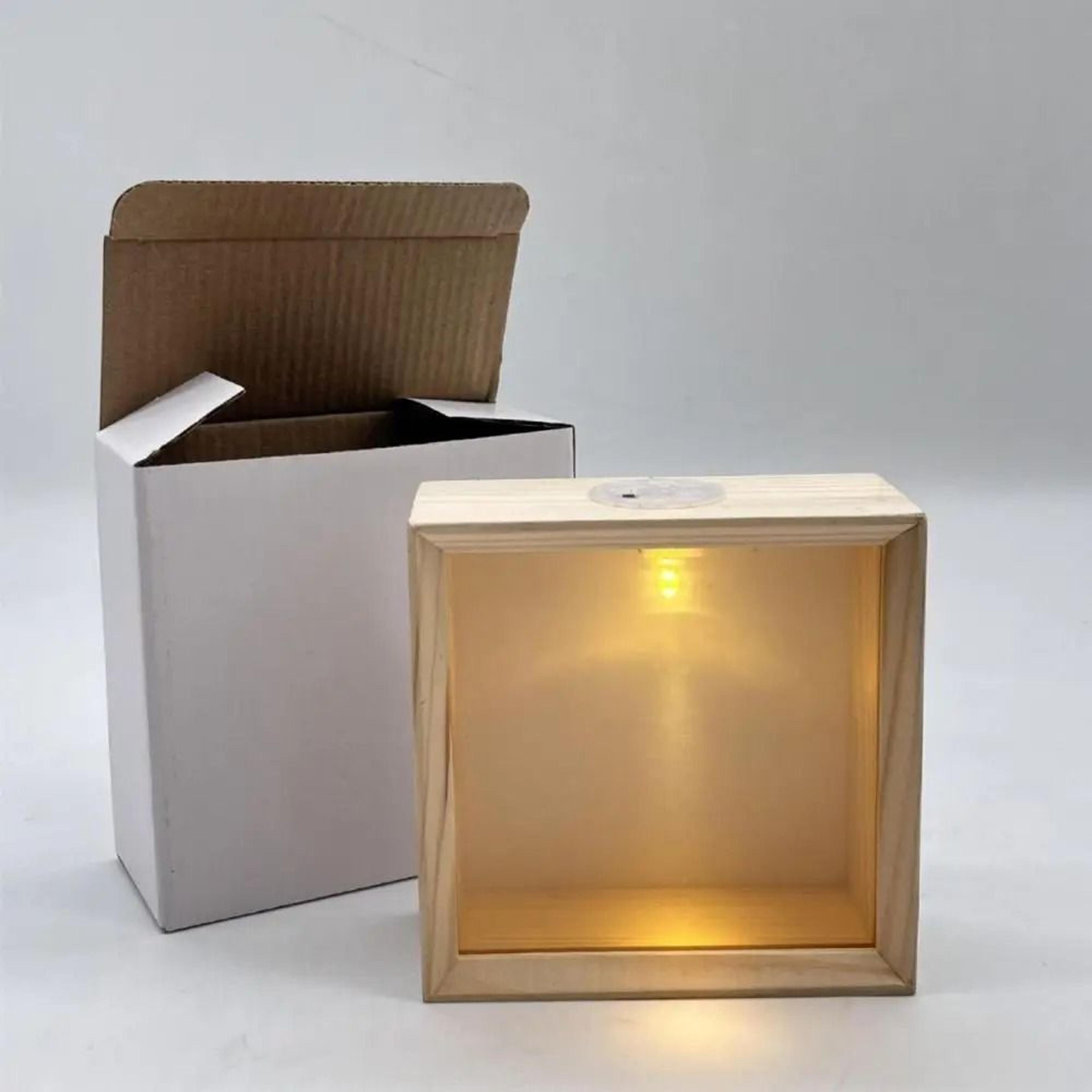 DIY Wooden Shadow Box Night Light Frame With Acrylic Panels 4