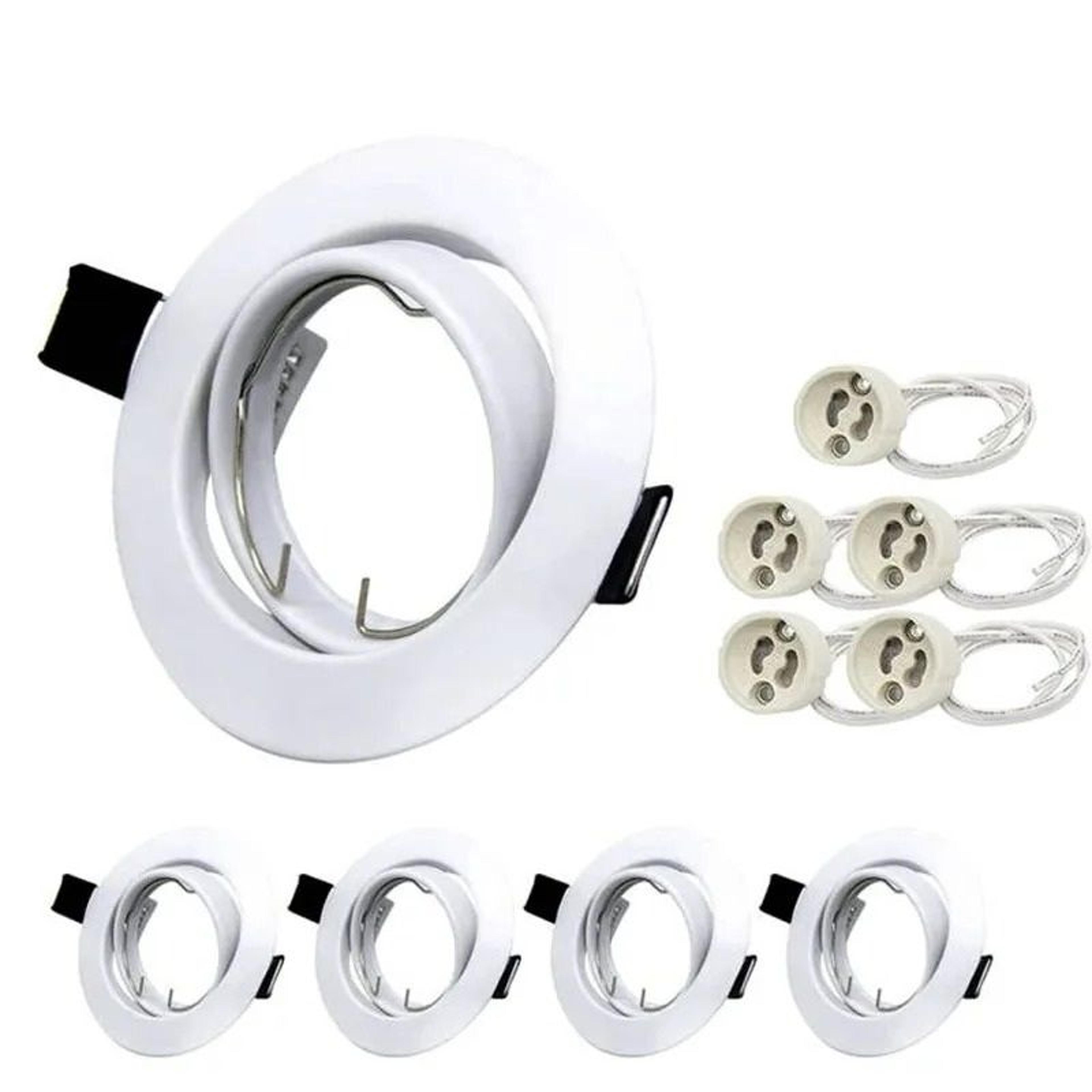 5-pack adjustable recessed frame fixtures for mr16/gu10 led downlights