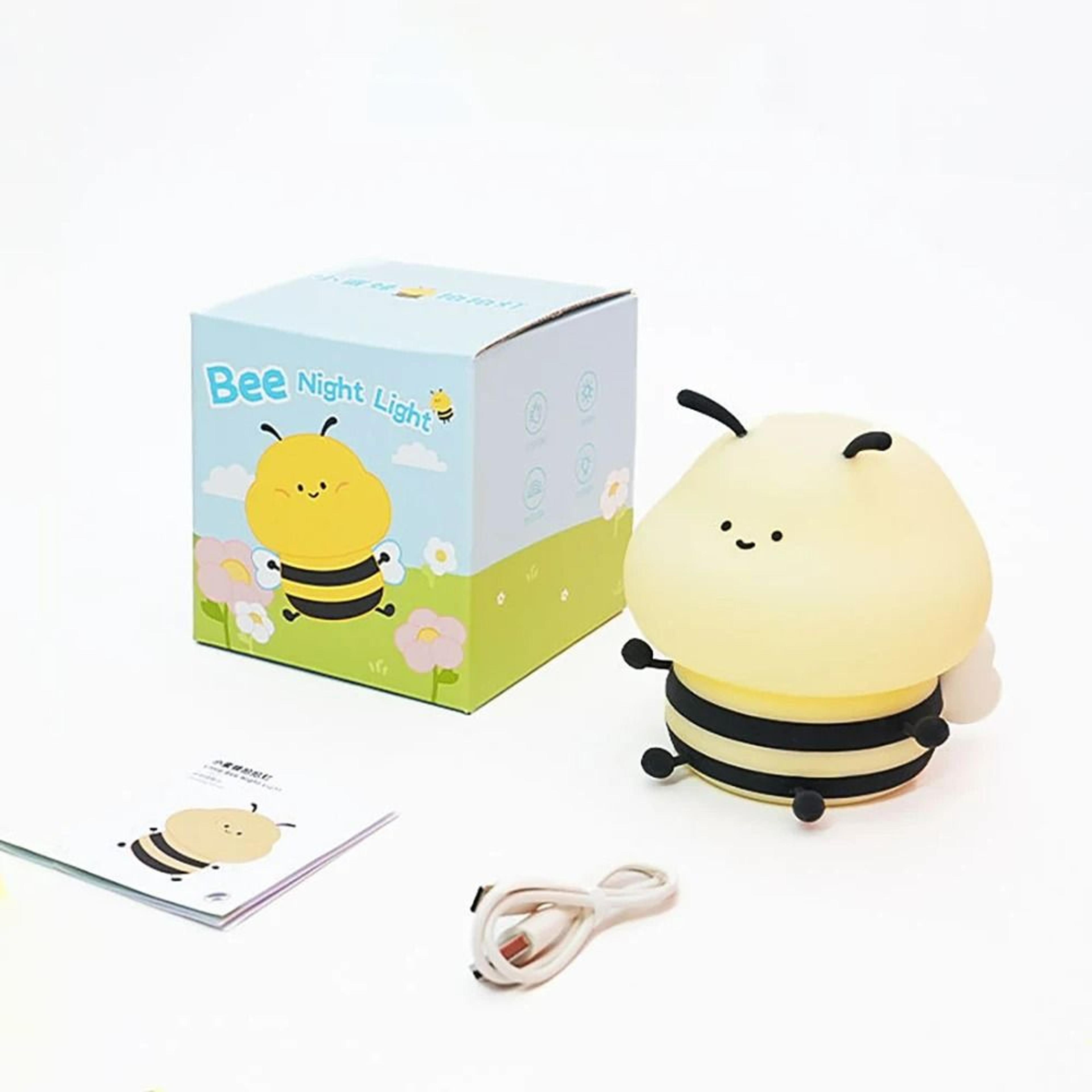 Cute Cartoon Little Bee Silicone LED Night Light 7