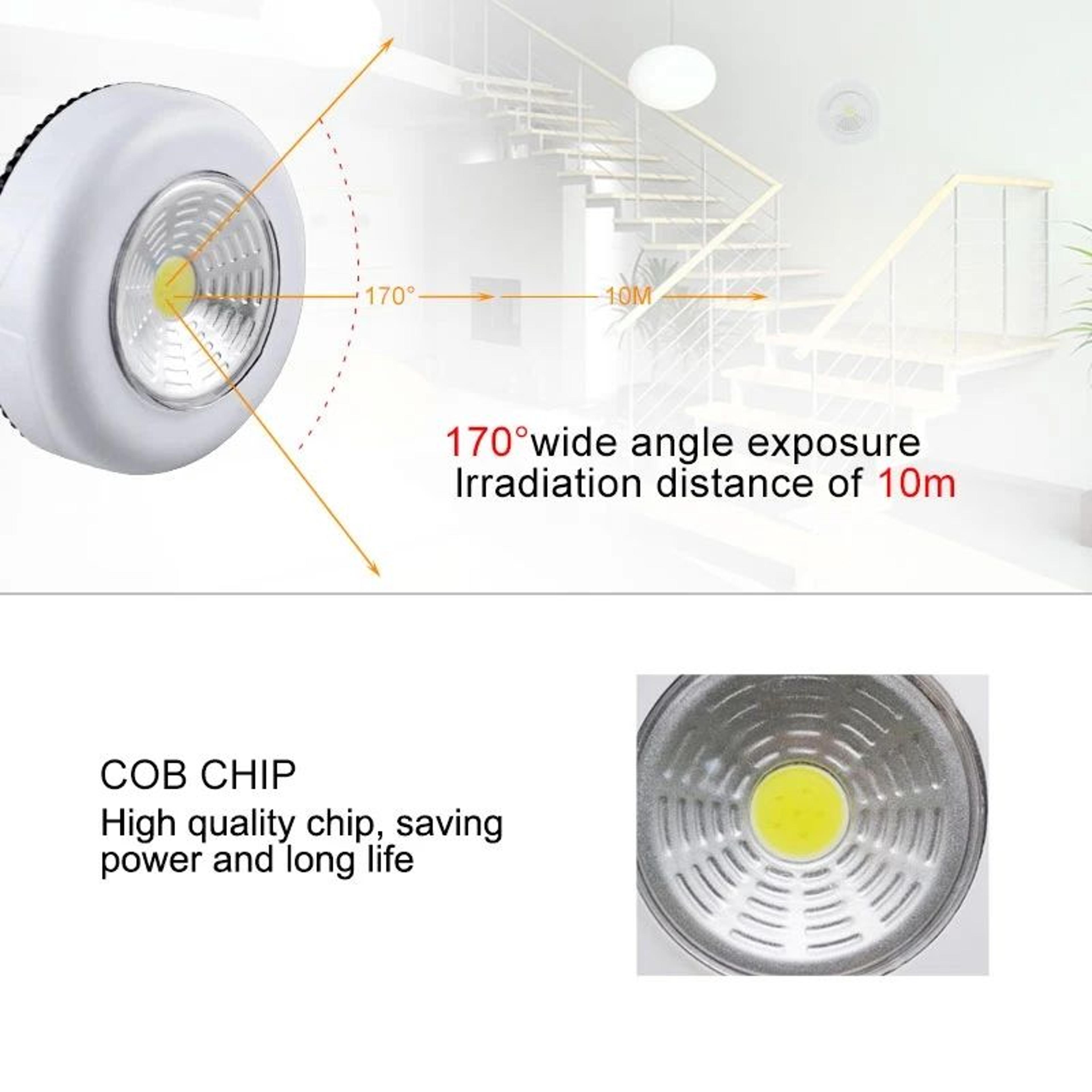 COB LED StickOn Touch Puck Light 2