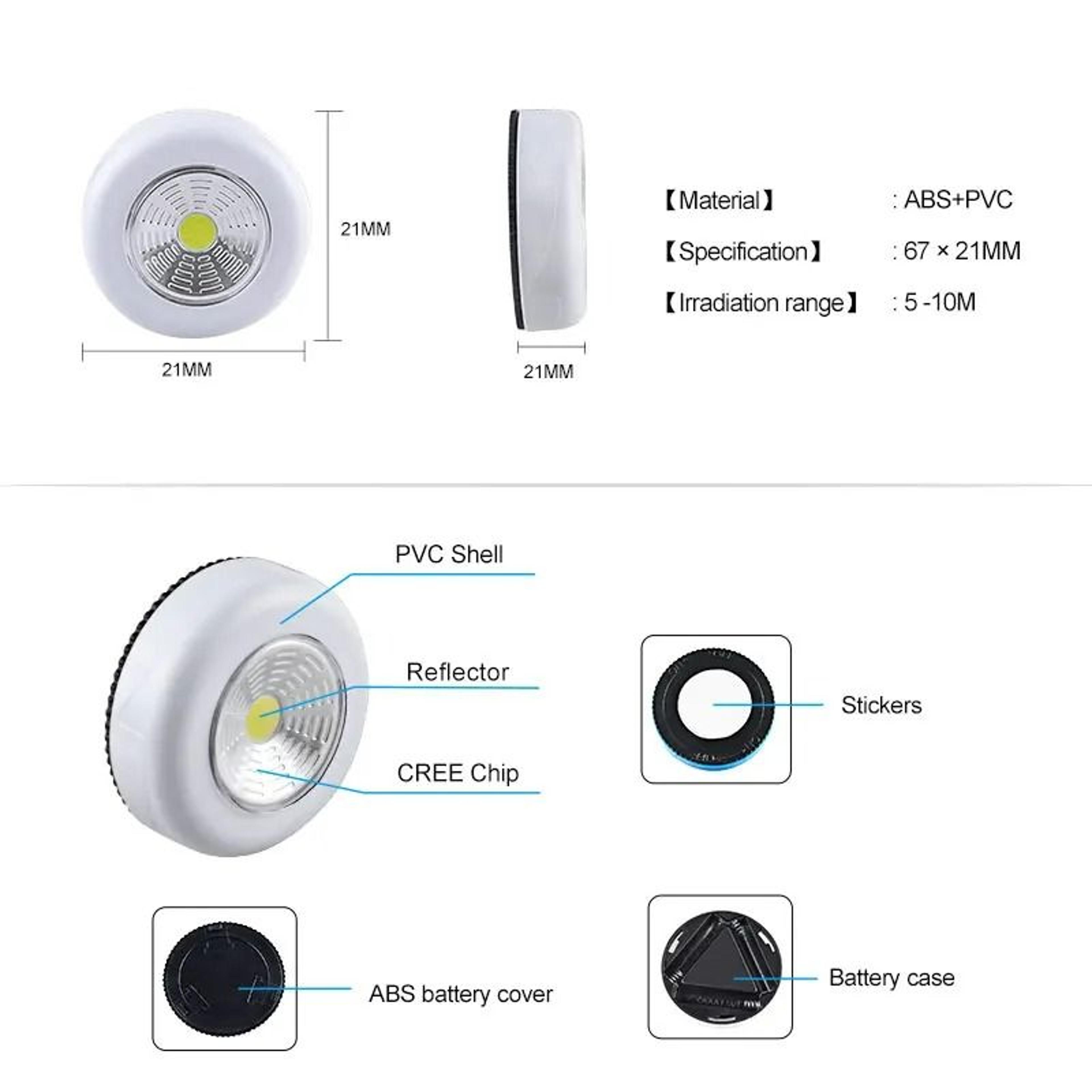COB LED Round Touch Night Light 2