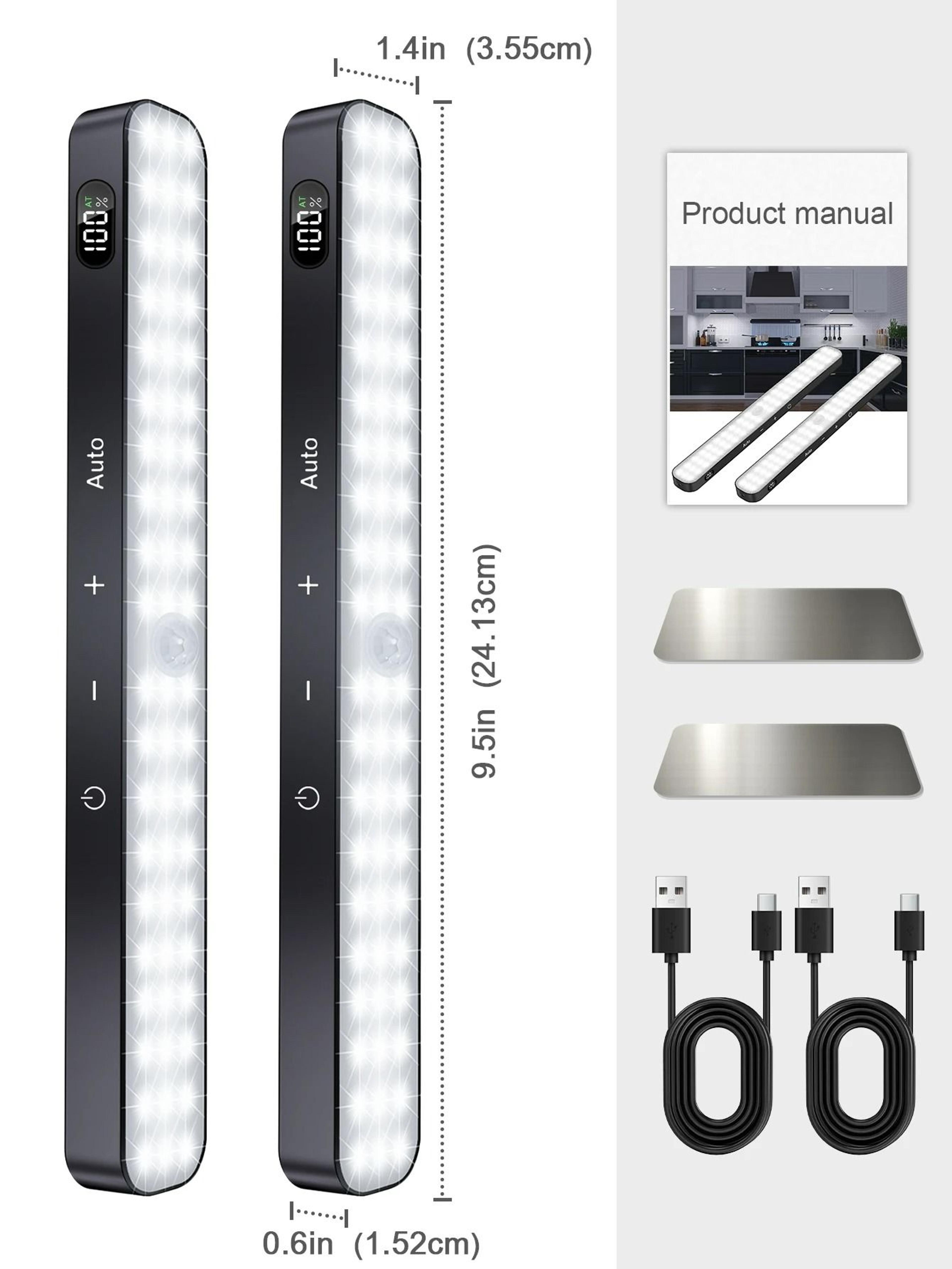 Rechargeable Motion Sensor LED Cabinet Light With LED Battery Display 5