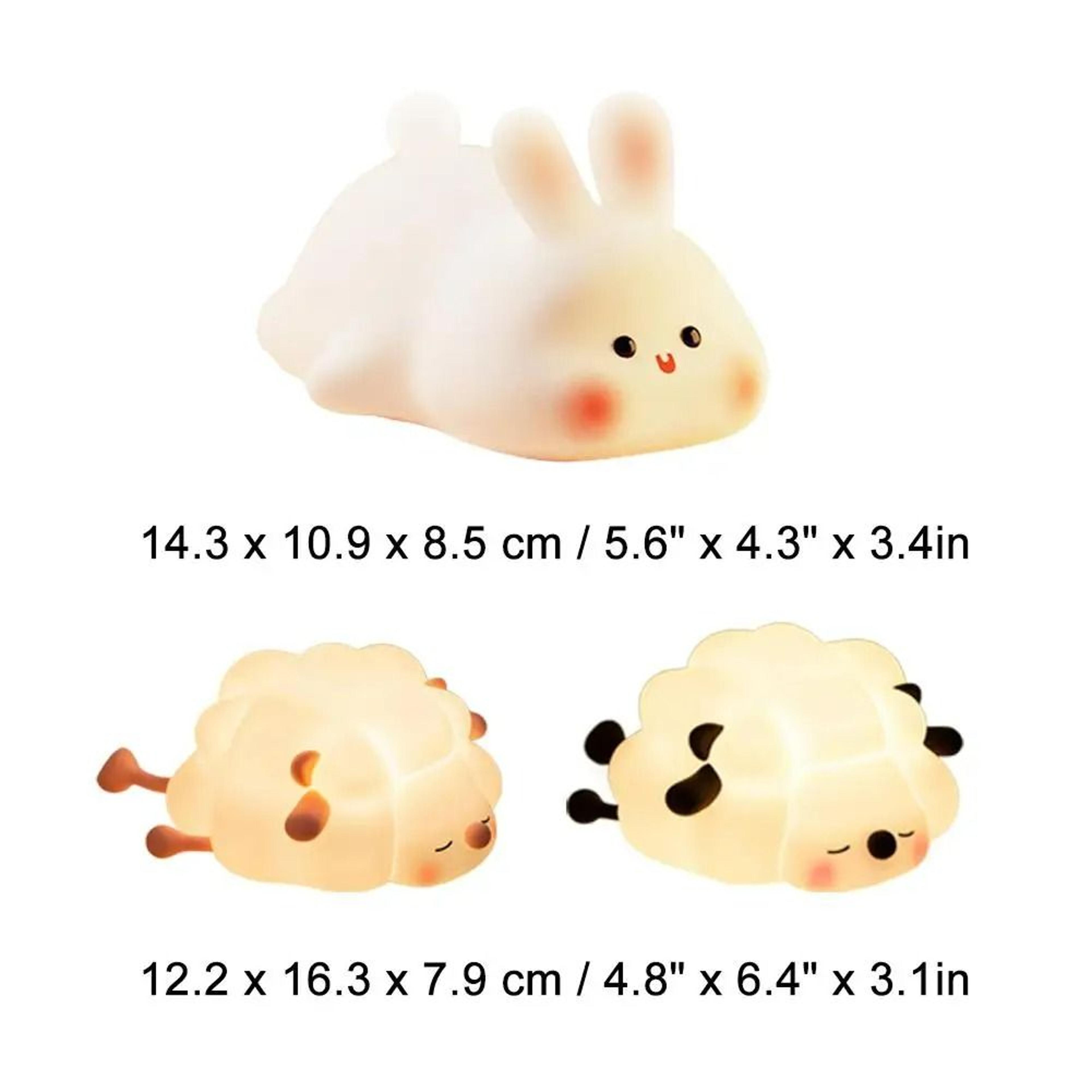 Cute Big Face Rabbit Soft Silicone LED Night Light 5