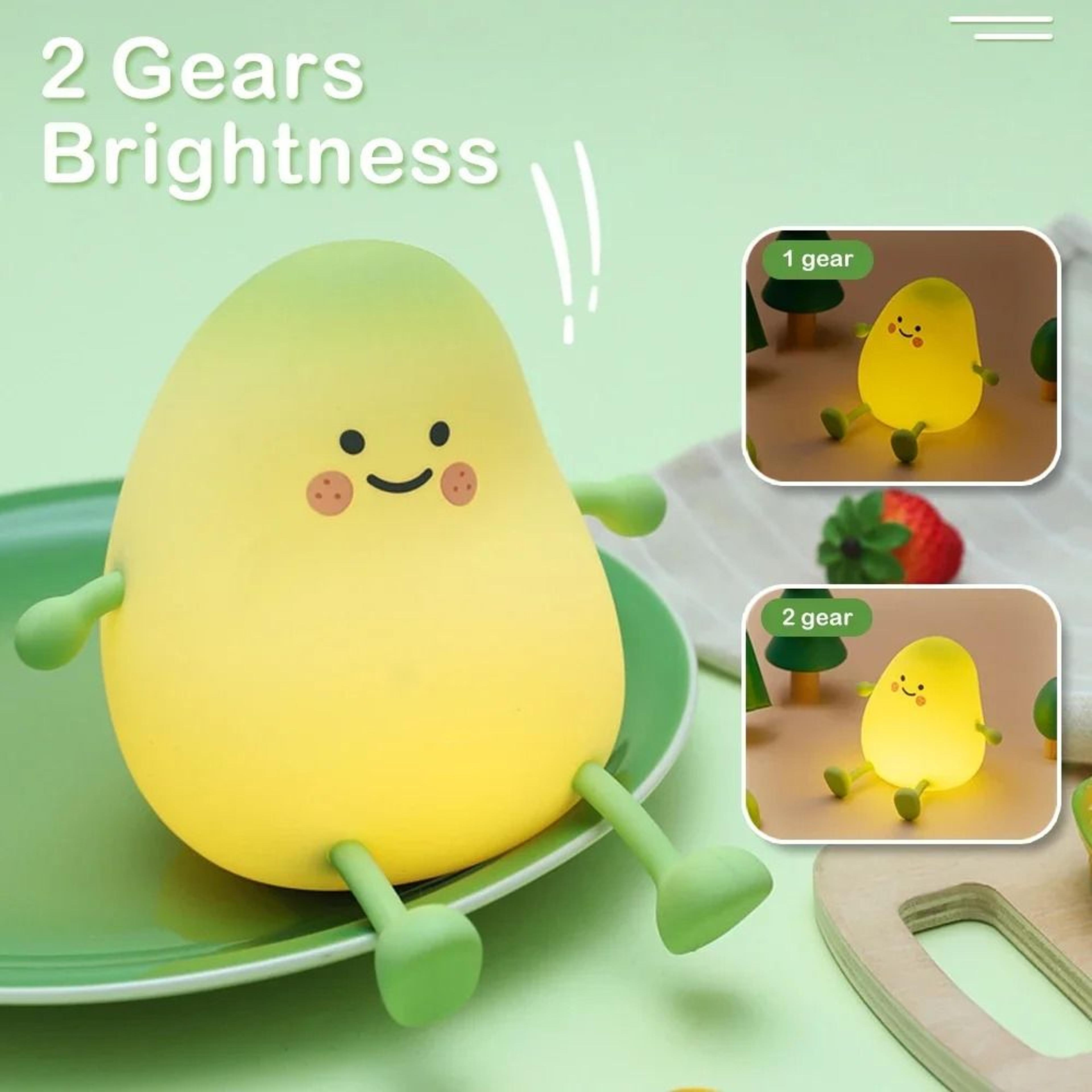 Cute Pear Fruit Silicone 7Color LED Night Light 3