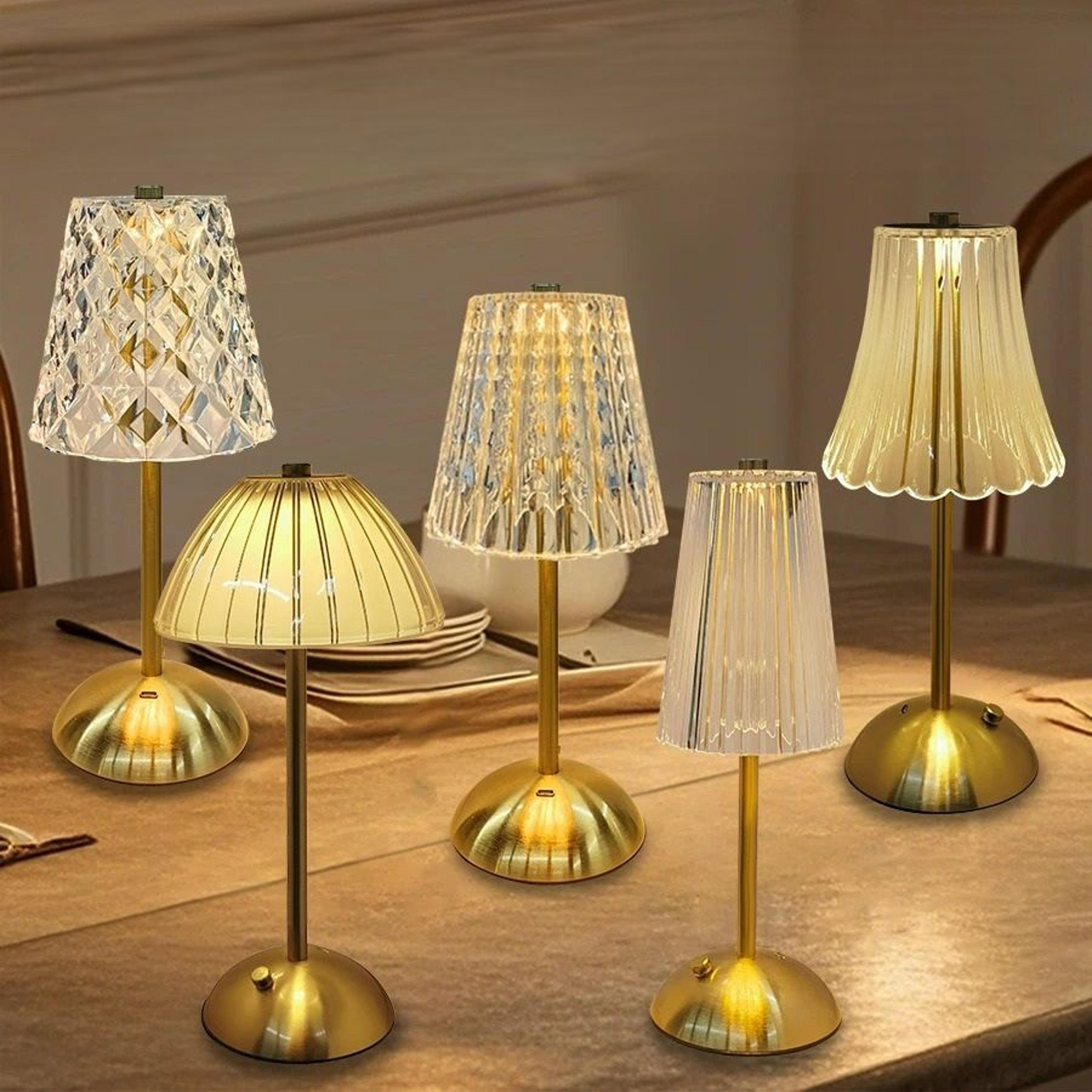 rechargeable crystal touch accent table lamp