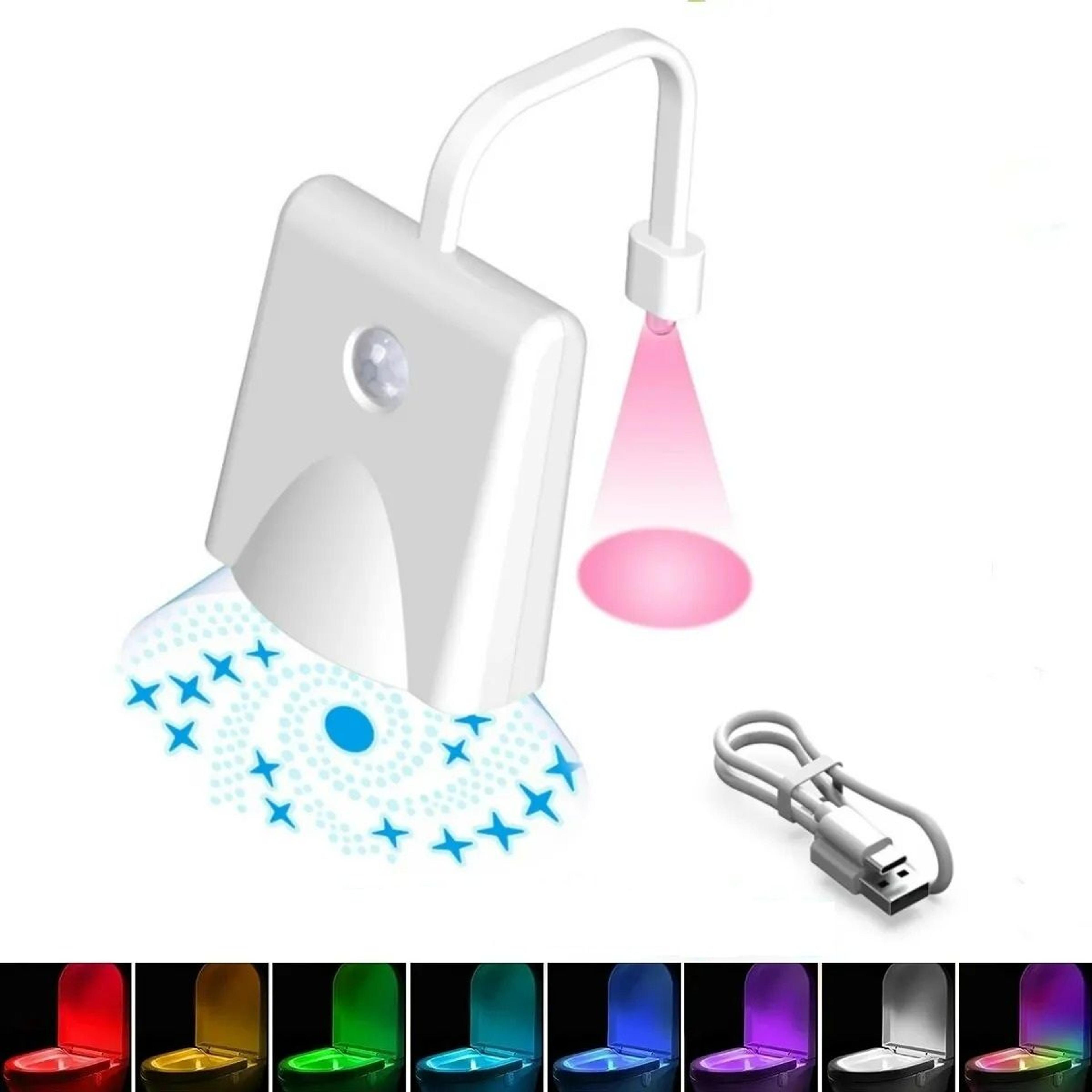 rechargeable motion sensor toilet night light with floor projection