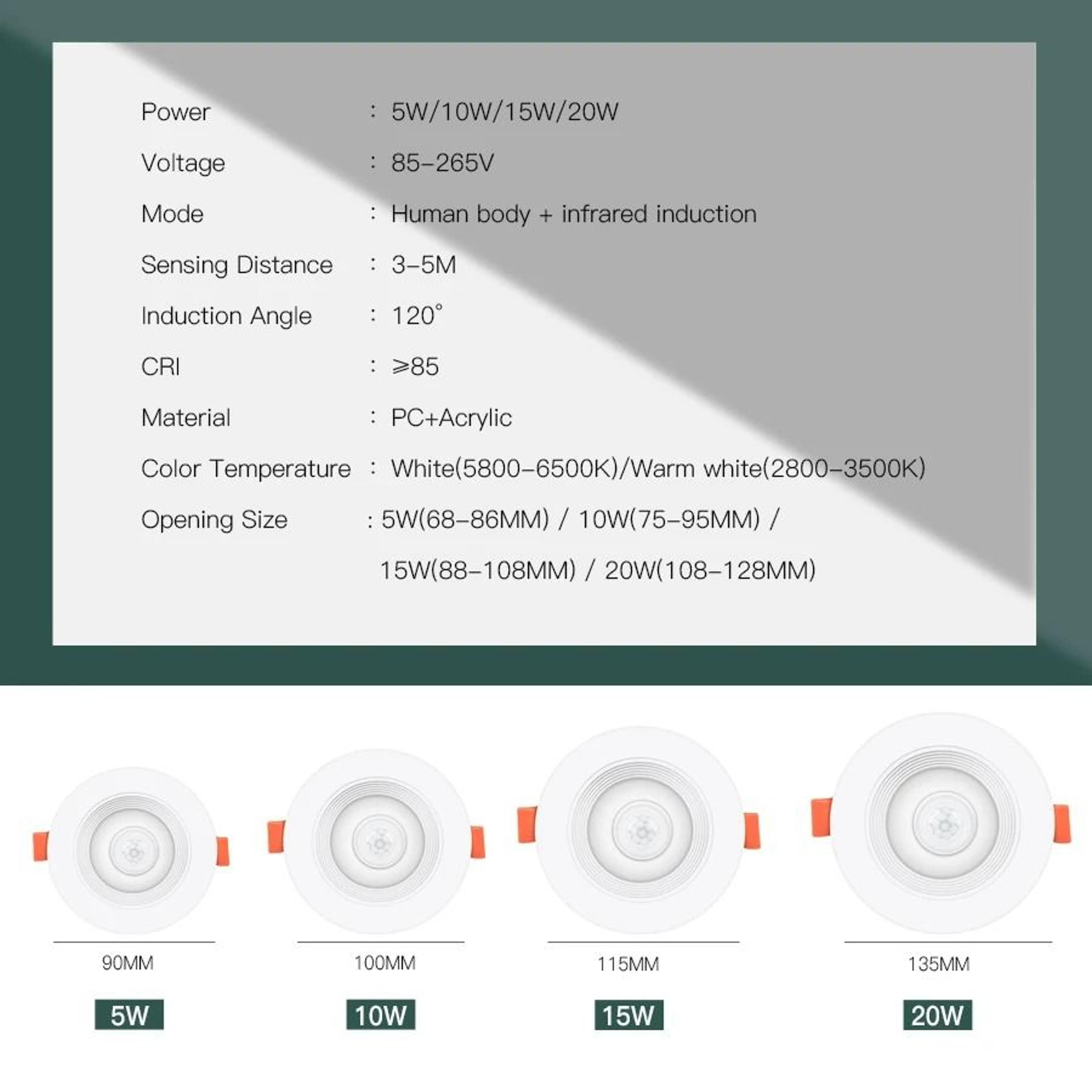 FlickerFree PIR Motion Sensor Recessed LED Downlight 2