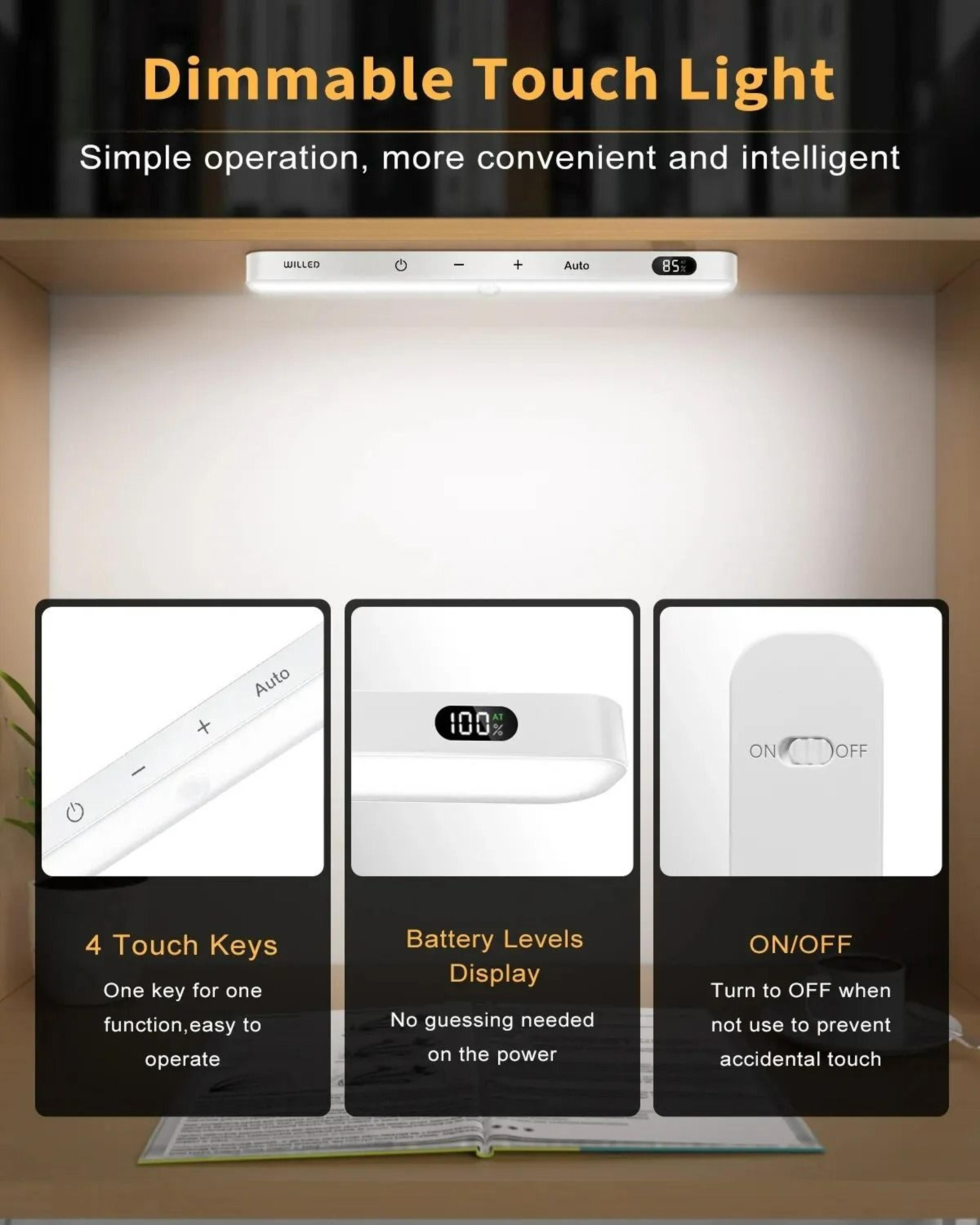 Motion Sensor Cabinet Light With Battery Display 2