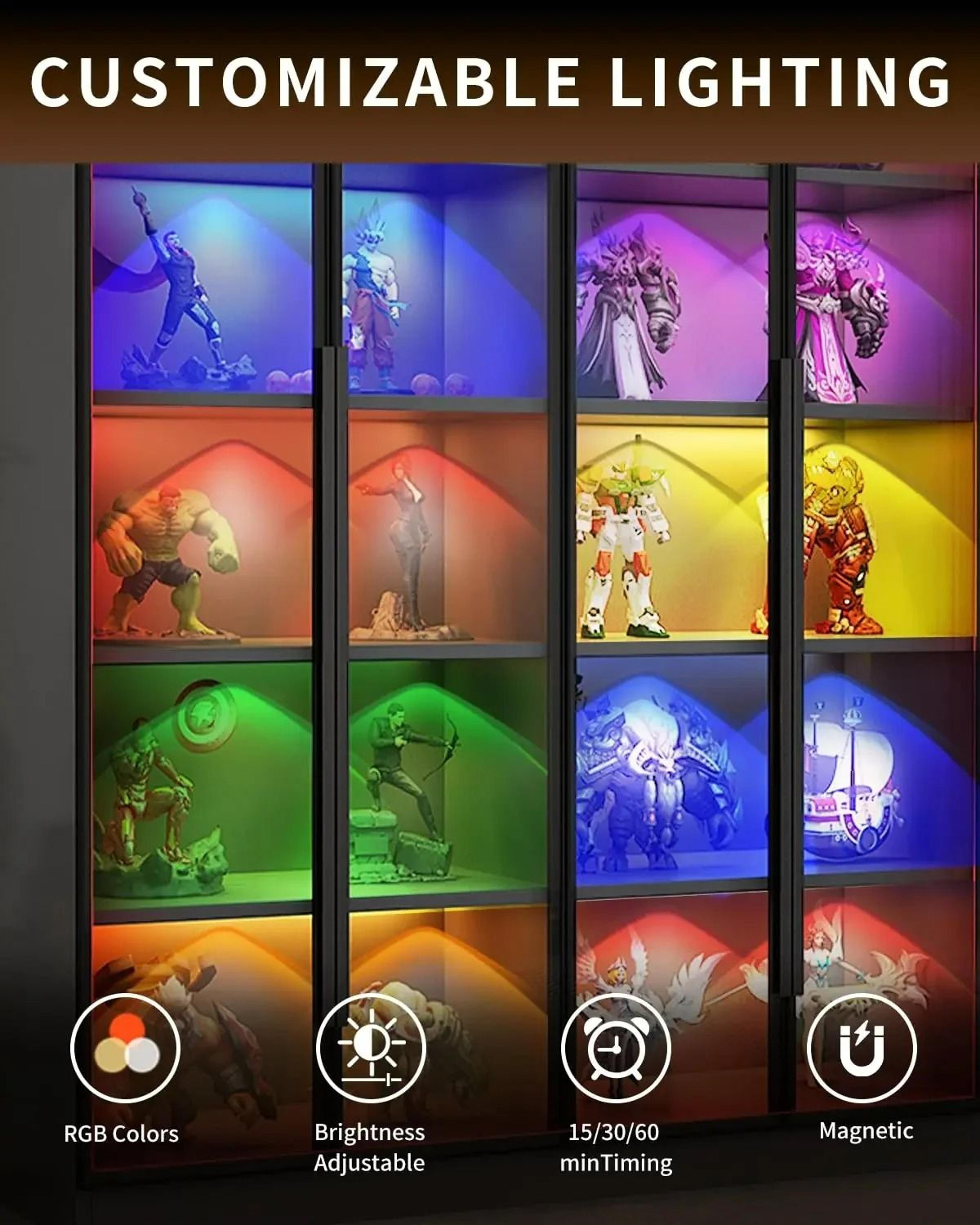 Rechargeable RGB 12Color Magnetic LED Puck Lights With Remote Control 3 Pack 1
