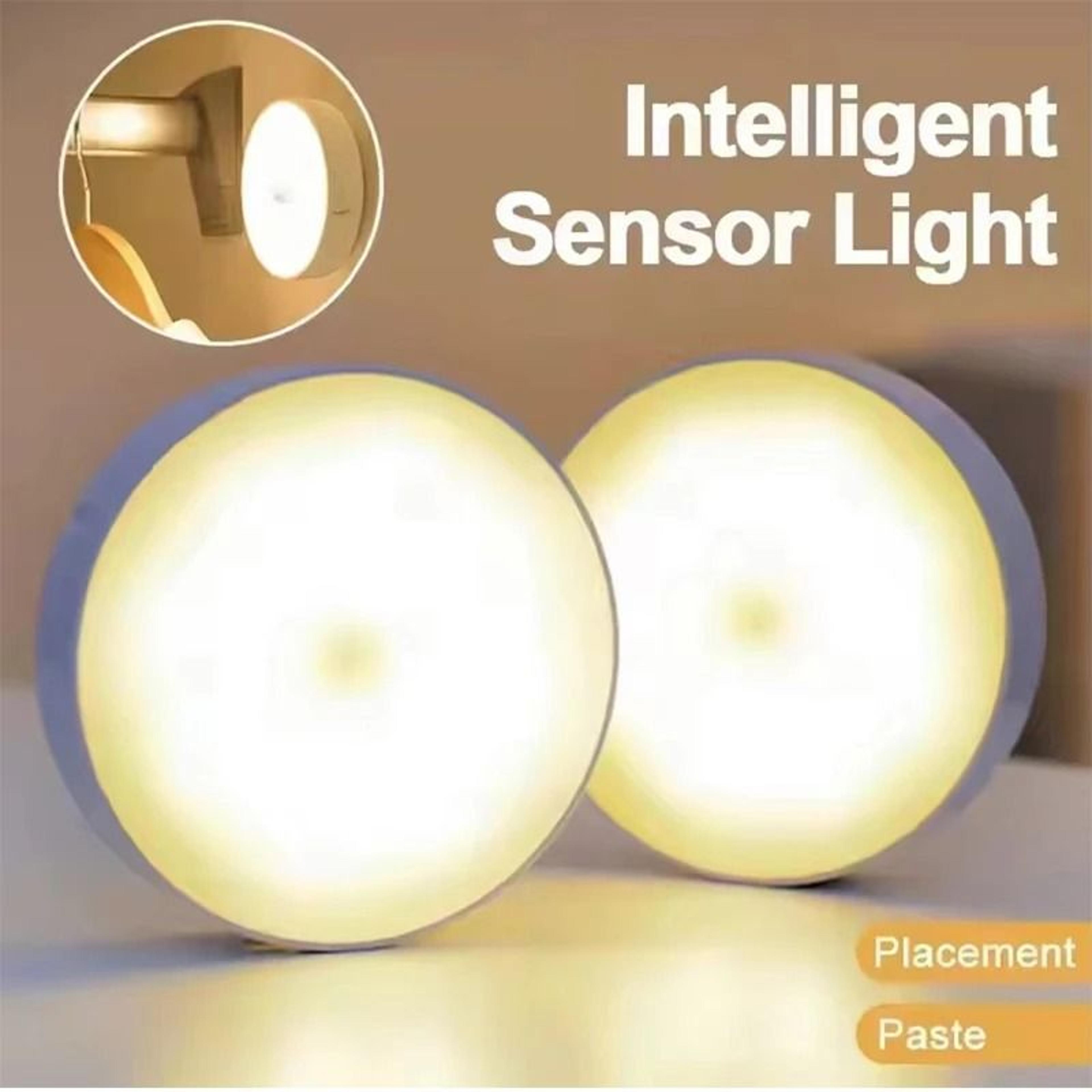 rechargeable motion sensor puck lights with 3 color temperatures (6 pack)