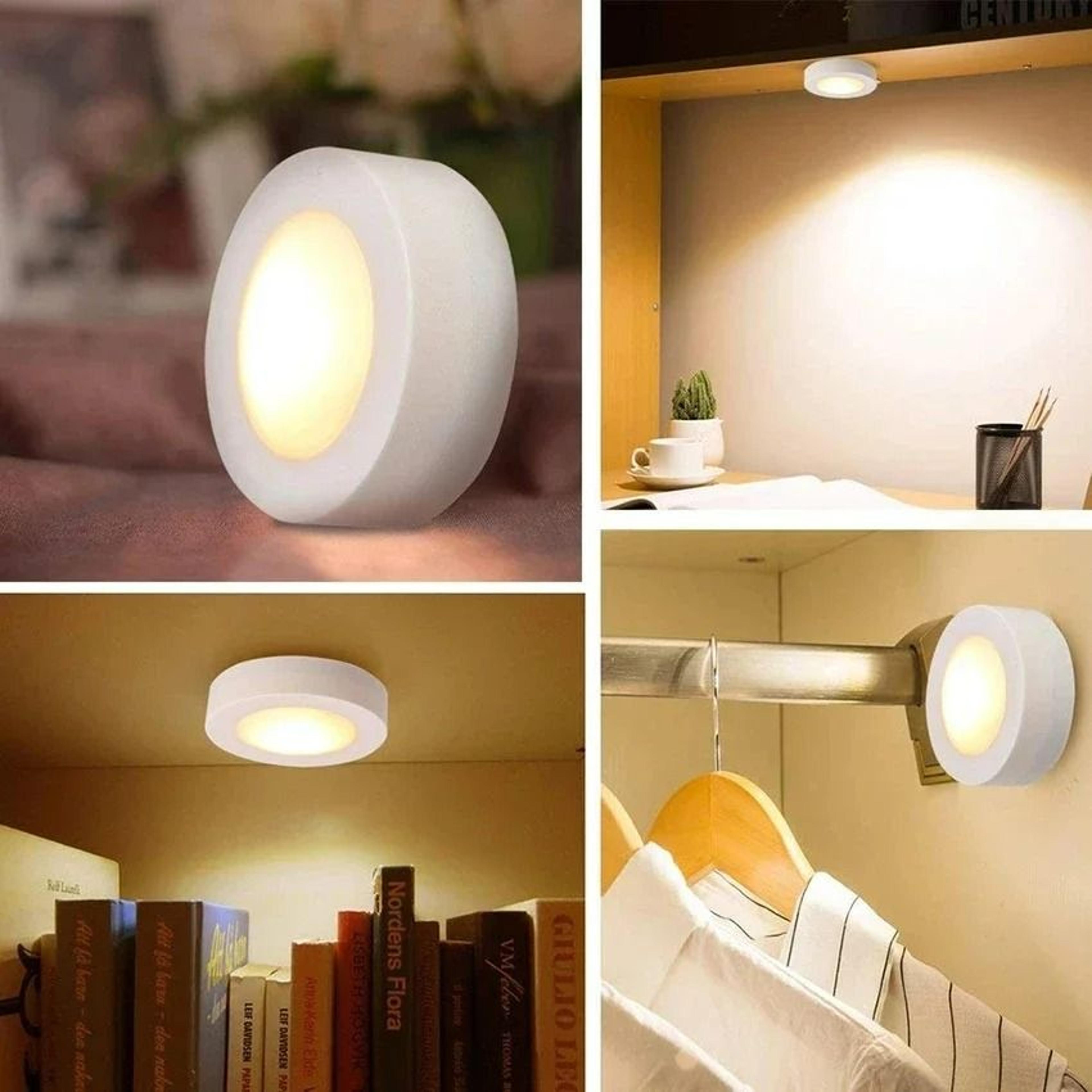 Wireless 3Color LED Puck Lights With Remote Control 6 Pack 4