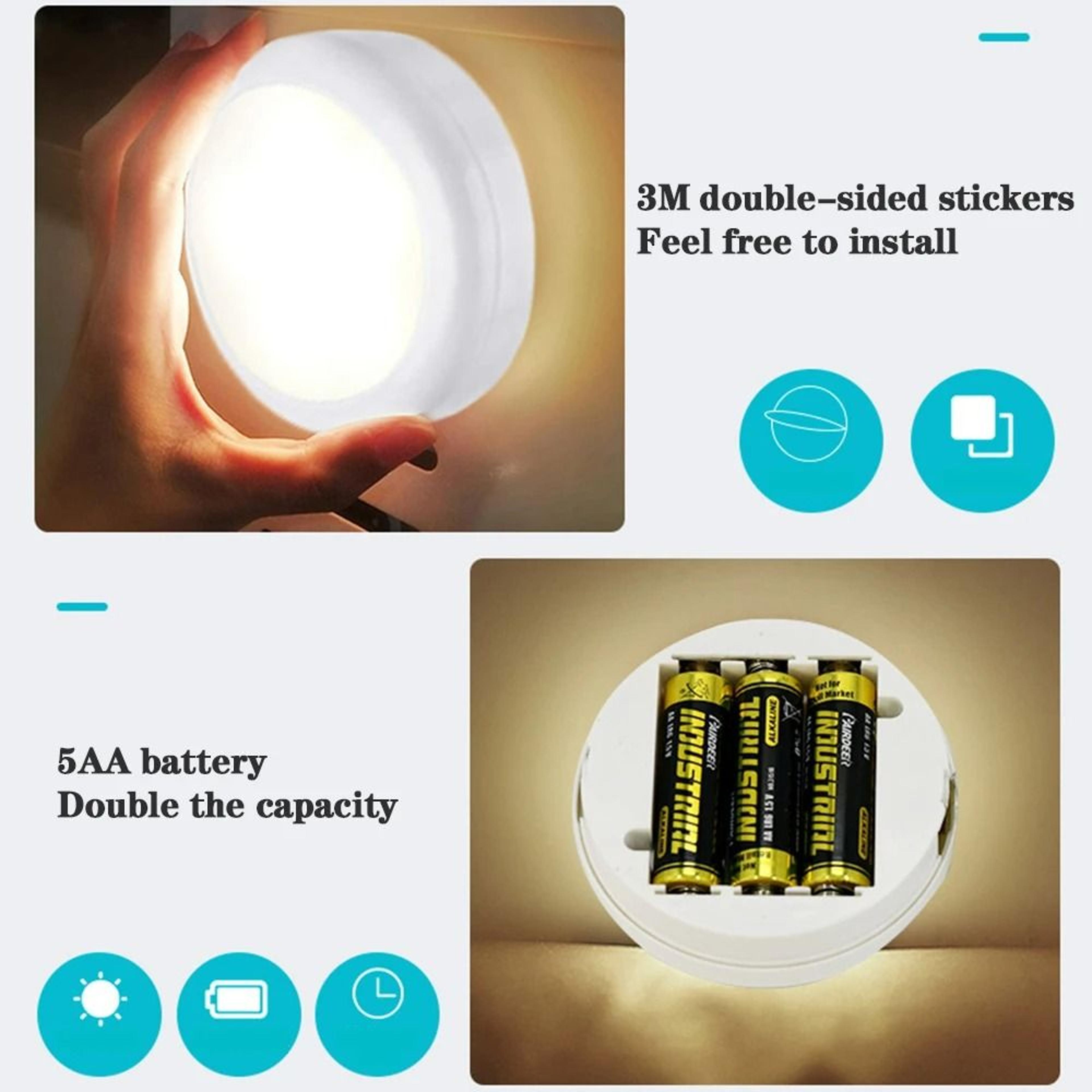 Wireless RGB LED Puck Lights With Remote Control 3 Pack 4